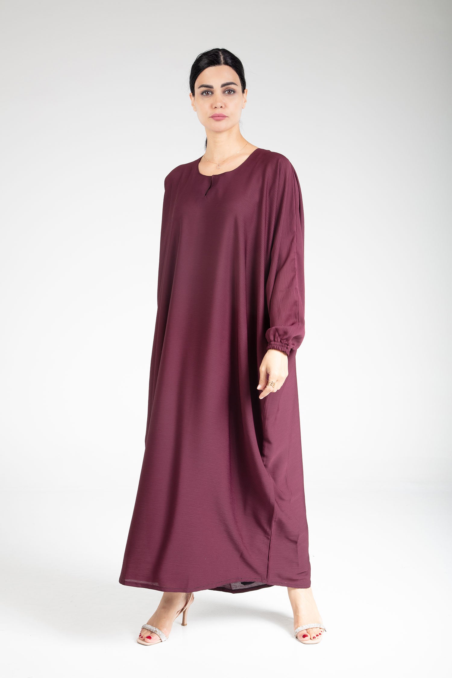 Elegant Maroon Farasha Dress - Perfect for Weddings, Parties & Special Occasions
