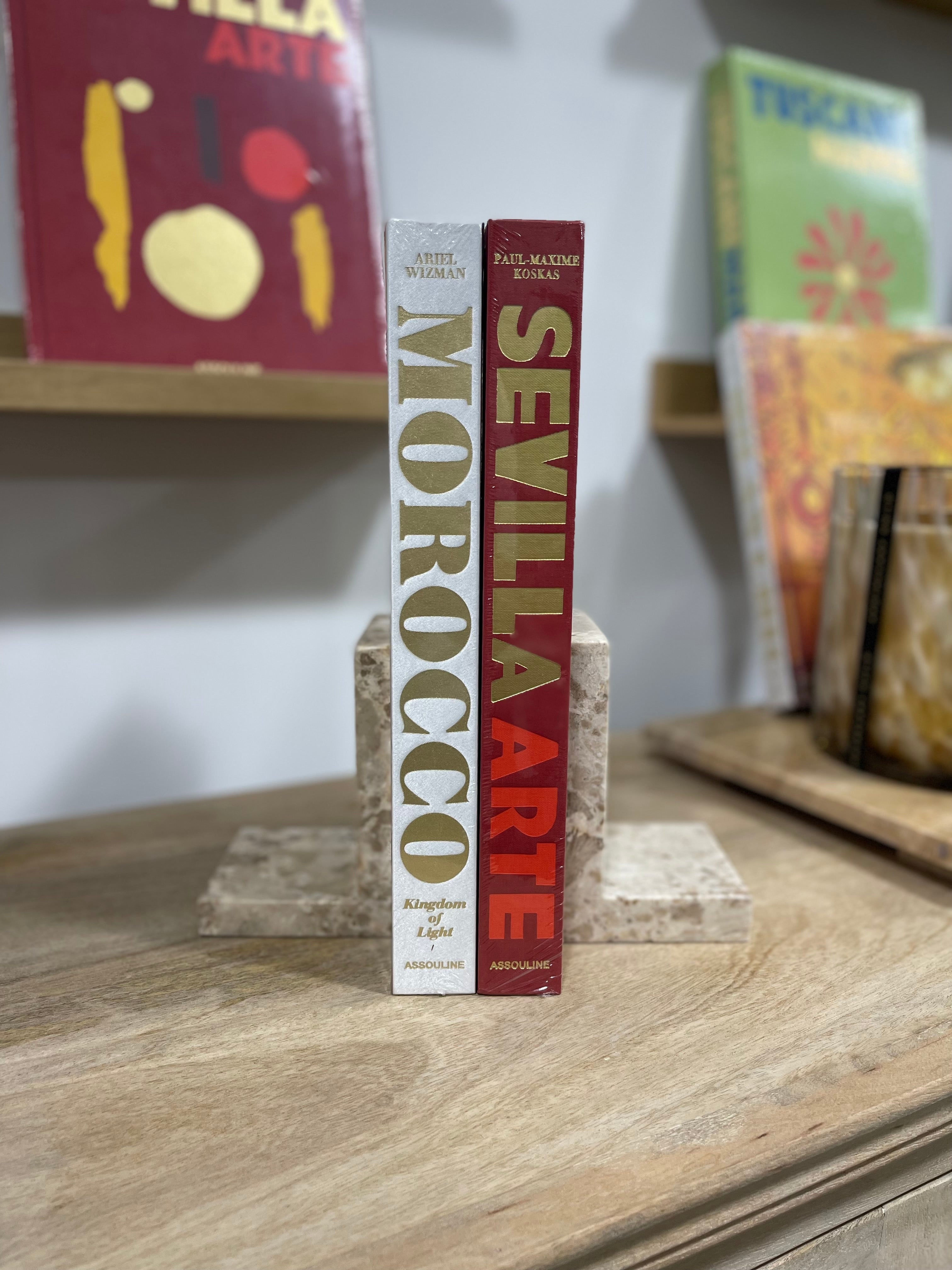 Elegant Marble Bookends Set of 2 - Heavy Duty Book Holder for Office Desk, Home Library & Shelf Organization - Perfect for Books, Cookbooks & Decorative Display