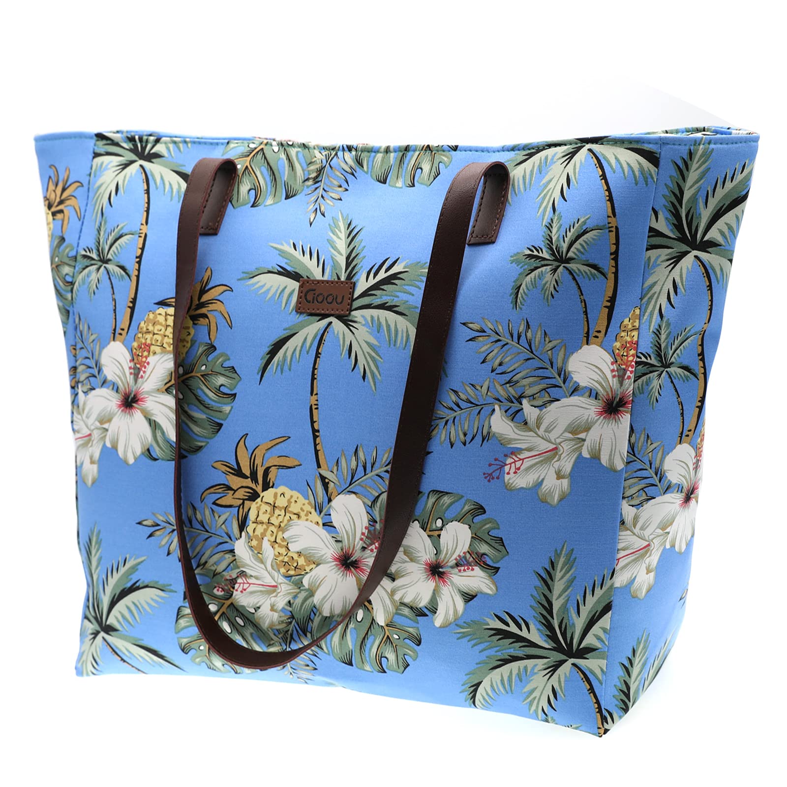 Extra Large Waterproof Beach Bags for Women with Zipper - Stylish Travel Tote for Daily Use, Pool, Vacation & Shopping