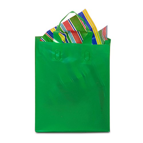 Premium Emerald Green Plastic Bags - 250 Pack | 8