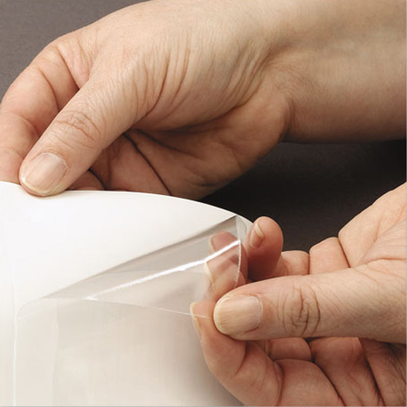 Self Adhesive CD/DVD/Blu-ray Sleeves - 10 Pack Clear Poly Plastic Storage Pockets for Media Organization | Perfect for Home, Office & Music Collections
