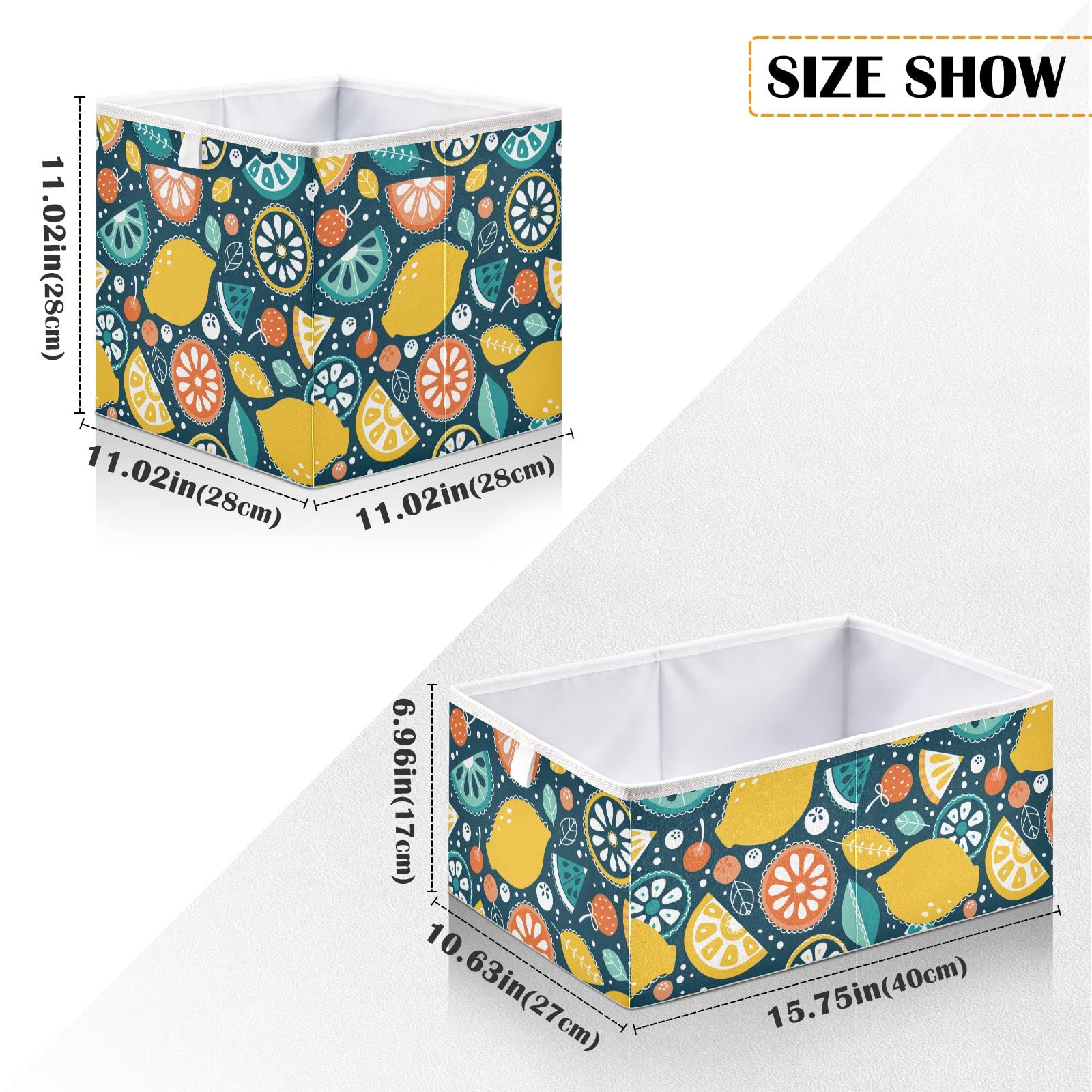 DOMIKING Foldable Fabric Storage Bin - 11 Inch Linen Closet Organizer with Sturdy Handle for Bedroom, Shelves & Closet Organization | Perfect for Clothes, Toys & Home Decor Storage