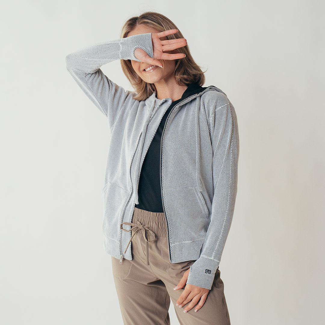 Albion Honeycomb Zip Up Hoodie - Lightweight & Comfortable for Men & Women - Perfect for Outdoor Activities, Gym & Casual Wear