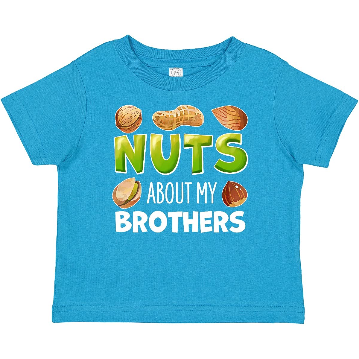 Inktastic 'Nuts About My Brothers' Peanut Almond Pistachio Baby T-Shirt - Cute Sibling Matching Outfits for Family Photos & Special Occasions