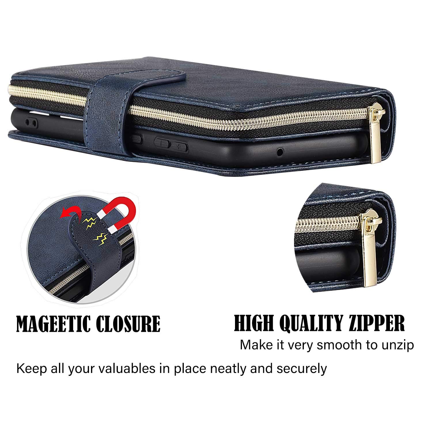 Premium 9-Card Leather Wallet Case for Samsung Galaxy A51 Series – Slim RFID Blocking Phone Cover with Kickstand (Perfect for Travel, Work & Everyday Use)