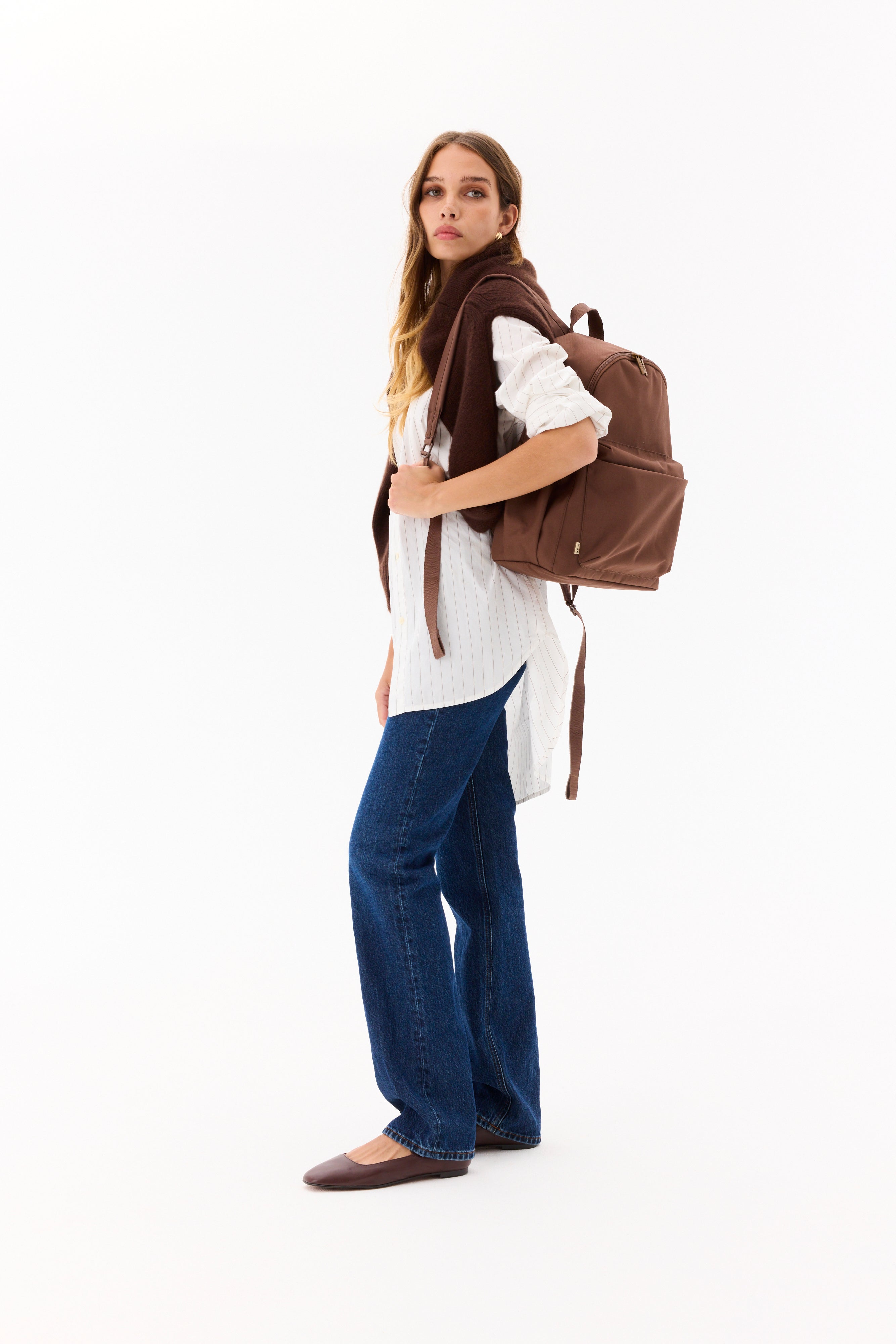 The BÉISics Backpack in Maple - Stylish & Functional Travel Backpack for Women, Perfect for Work, School & Everyday Use