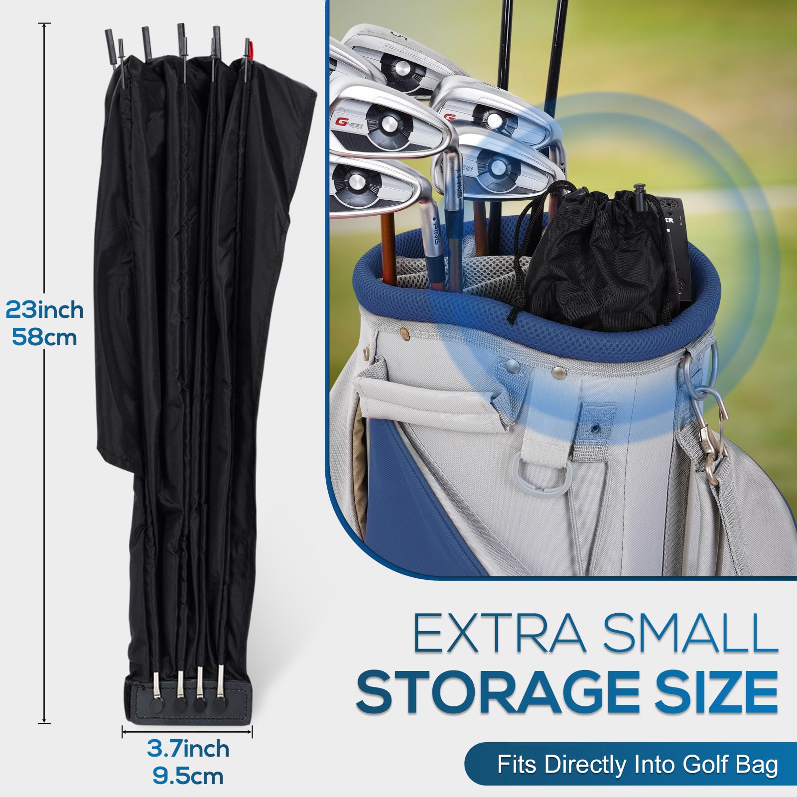 **Waterproof Golf Bag Rain Cover - All Weather Protection with Upgraded Honeycomb Fabric, Dustproof & Easy Access Hood for Golf Clubs - Perfect for Rainy Days & Outdoor Golfing**