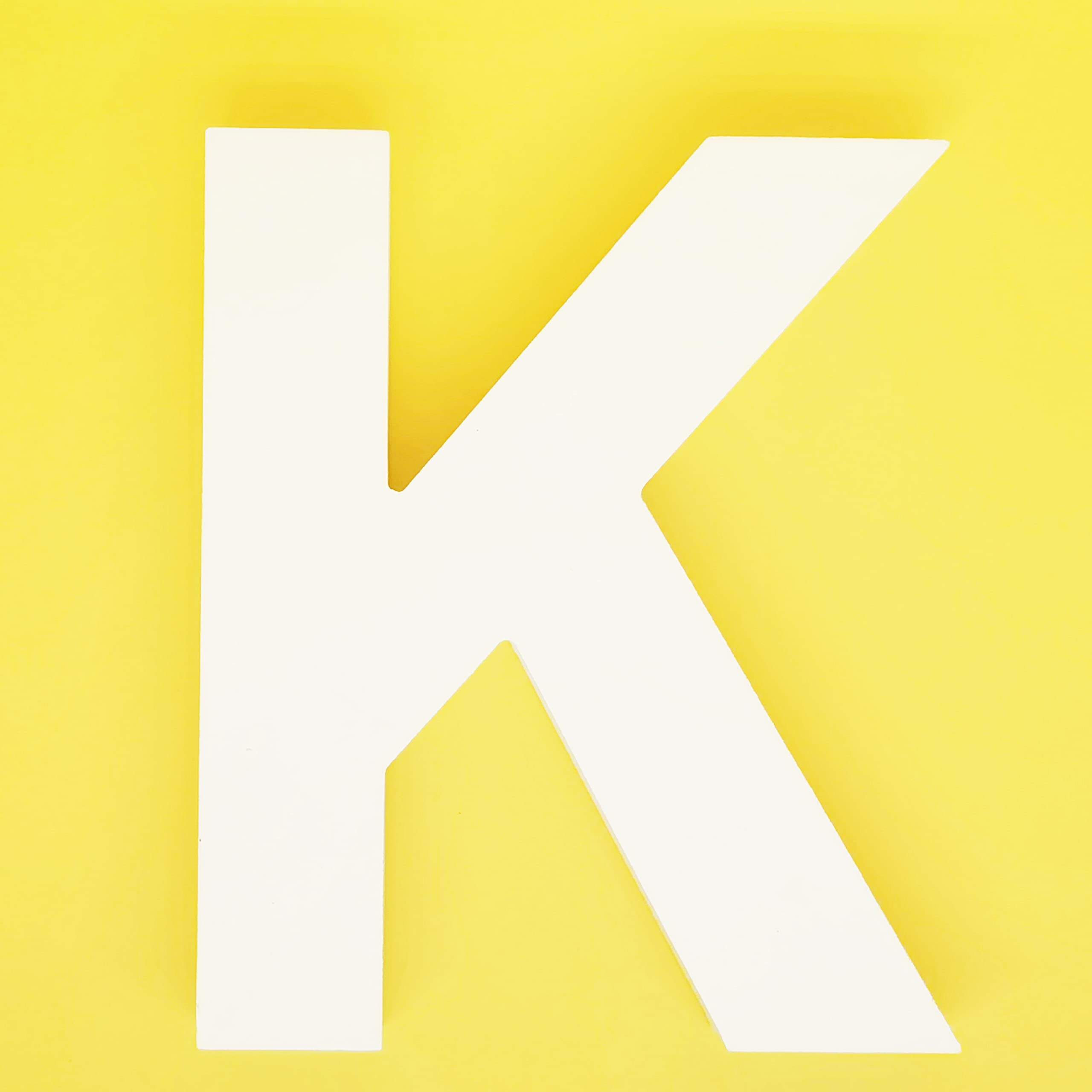 Wooden Letters for Wall Decor - Free-Standing Wooden Letter K for Kids Room, Nursery, Wedding & Birthday Party Decorations - Perfect for Home, Bedroom, and Special Events Decor