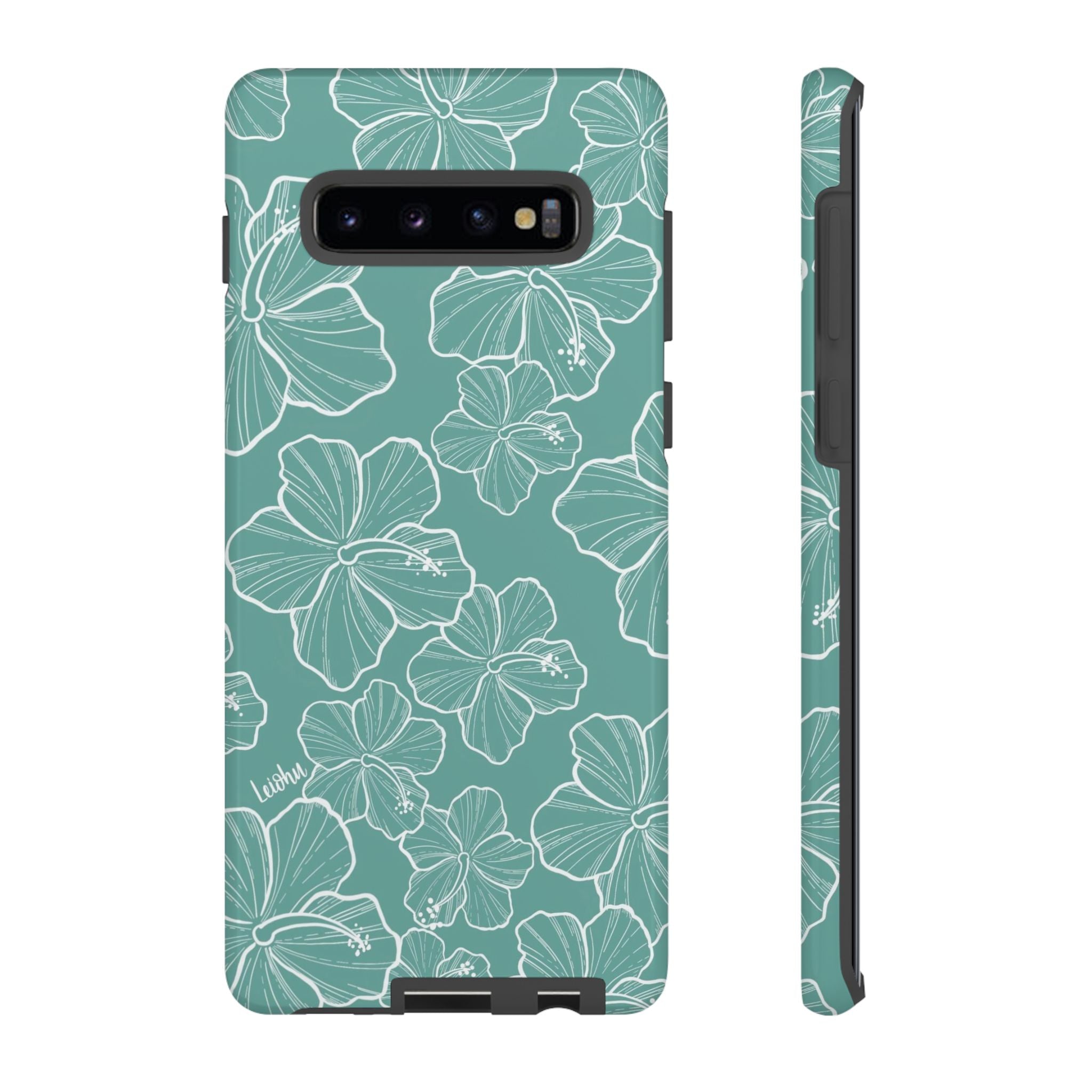 Premium Hibiscus Teal Samsung Galaxy Phone Case - Durable & Stylish Protection for Everyday Use, Work & Travel