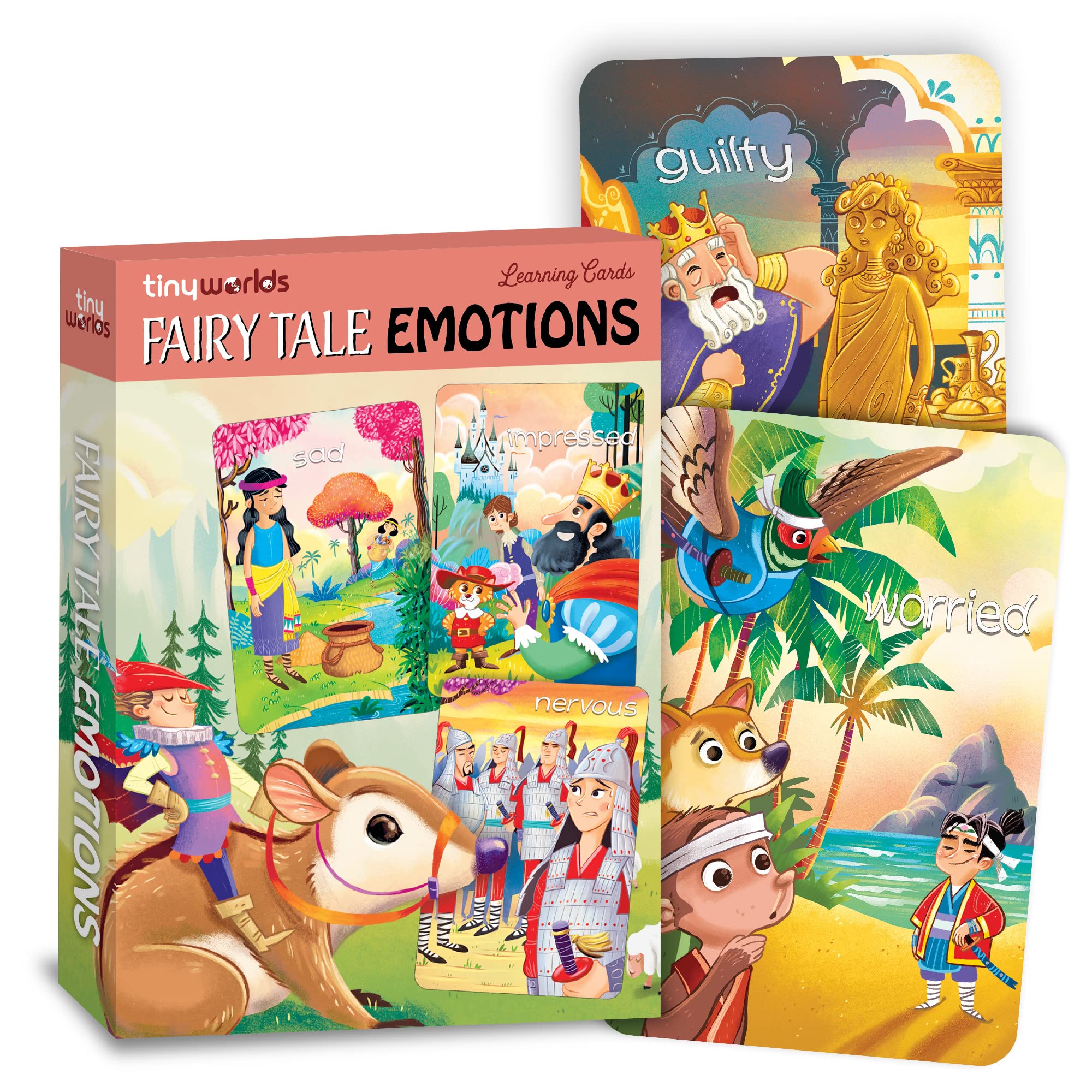 Emotional Learning Cards for Kids Ages 4-12 | 26-Piece Feelings Flashcards with Fairy Tale Storytelling | Preschool & Elementary Social Skills Development | Perfect for Classroom, Therapy & Home Learning Activities