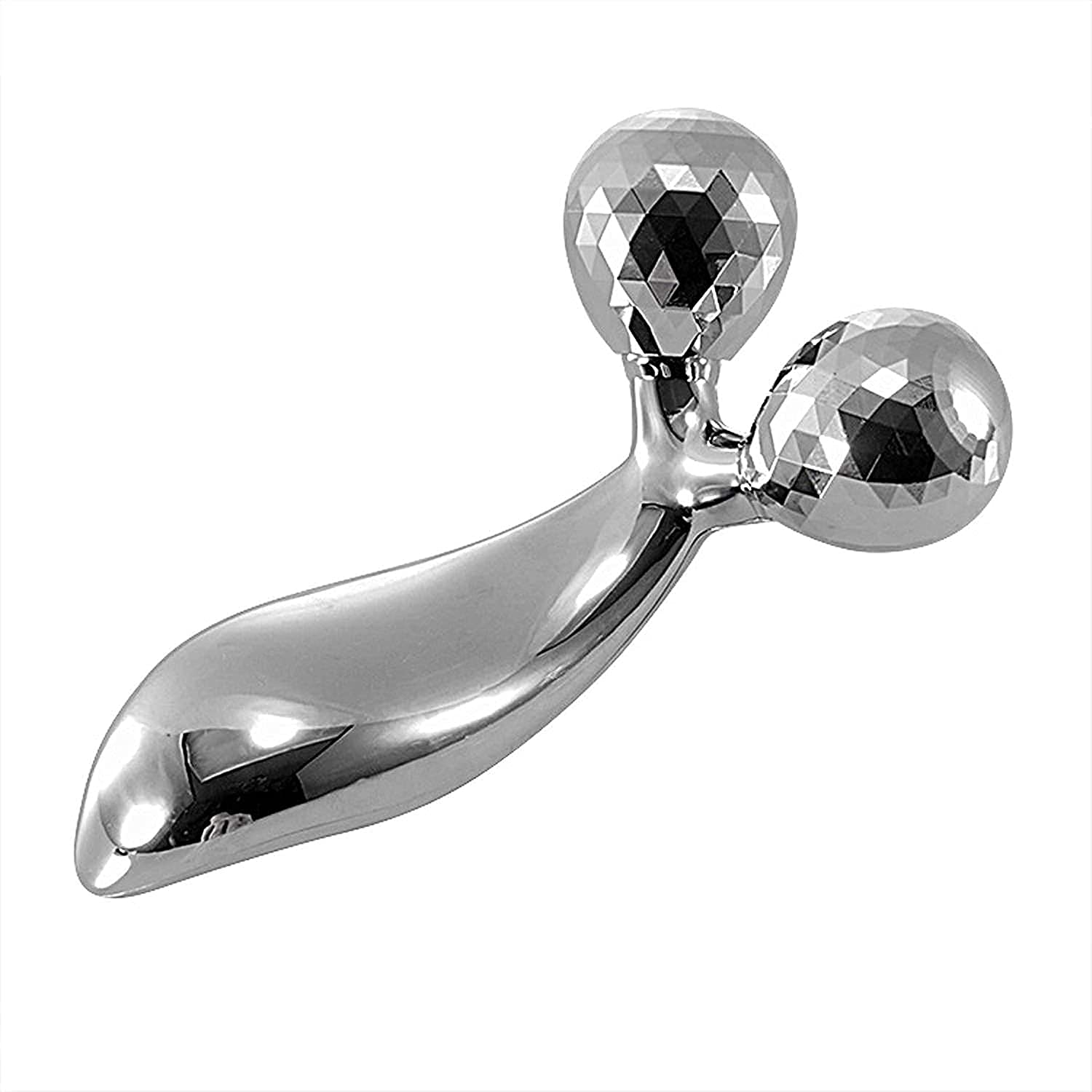 Calldrishe 3D Face Roller Massager - Anti-Aging Facial Massage Tool for Wrinkle Reduction, Face Slimming & Skin Tightening - Silver | Improves Facial Contour, Reduces Neck & Eye Wrinkles | Perfect for Home Spa, Self-Care & Beauty Routine