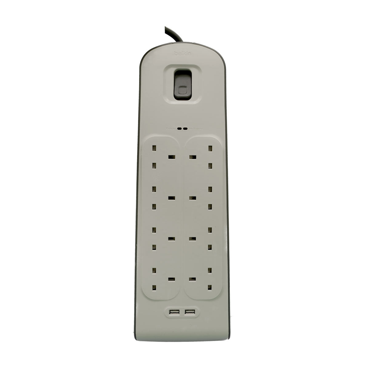 Belkin BSV804sa2M Surge Protector Power Strip with 8 Outlets, 4 USB Ports & 6-Foot Extension Cord - Ideal for Home Office, Gaming Setup & Electronics Protection