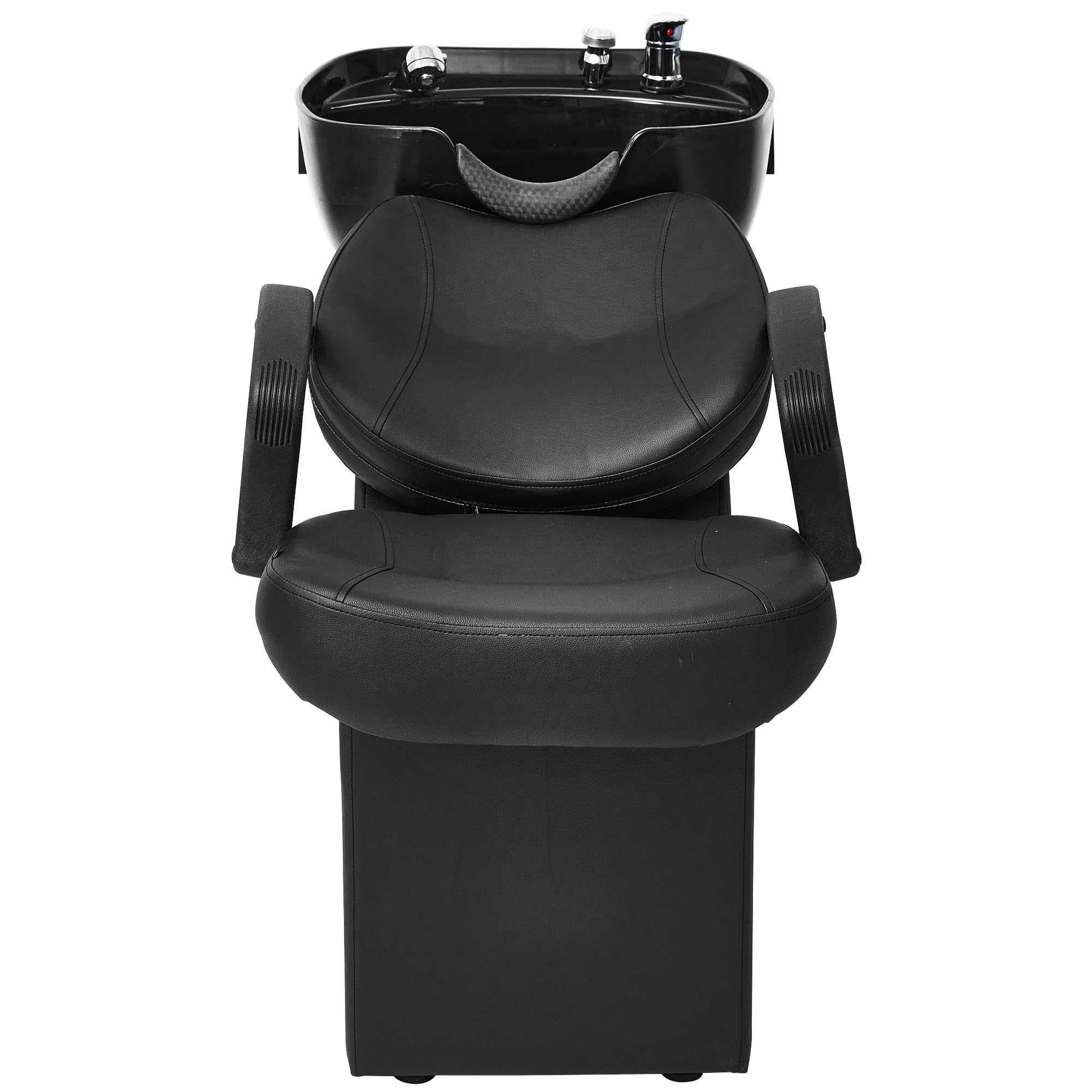 ABS Plastic Shampoo Bowl Chair - Professional Barber Backwash Chair with Adjustable Headrest for Hair Salon, Spa & Beauty Parlor - Perfect for Hair Washing, Coloring & Styling Services