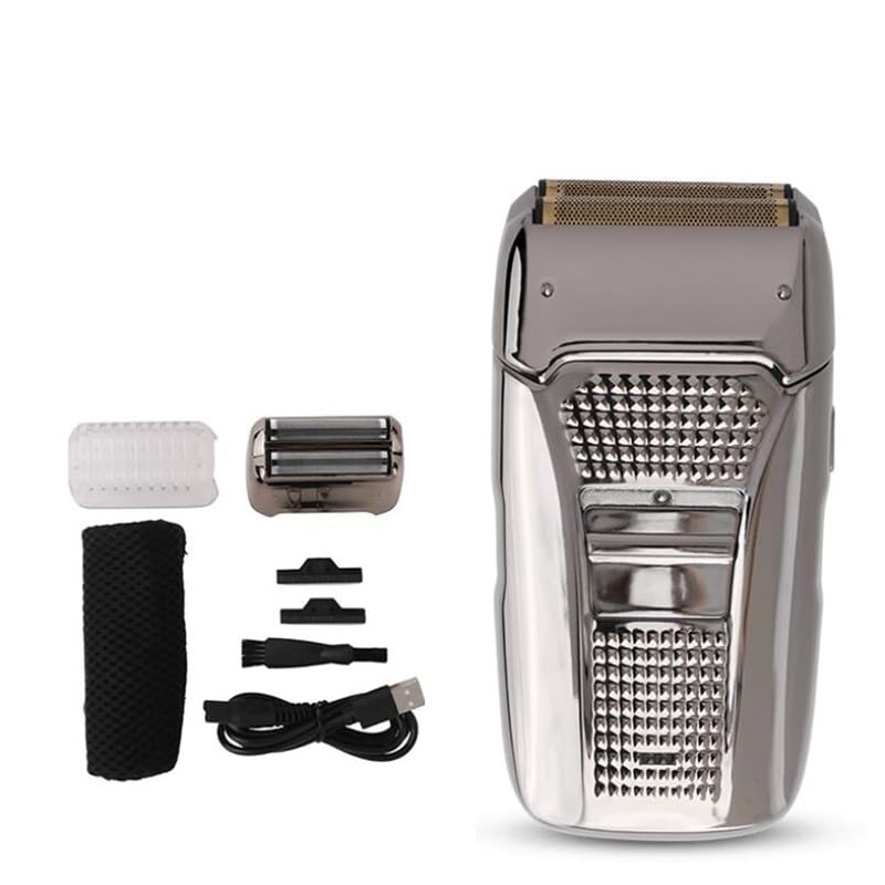 Premium Electric Razor for Men - Rechargeable Foil Shaver with Precision Trimmer, Smooth Facial Hair & Beard Grooming Kit for Daily Shaving (Silver) - Perfect for Home, Travel & Professional Use