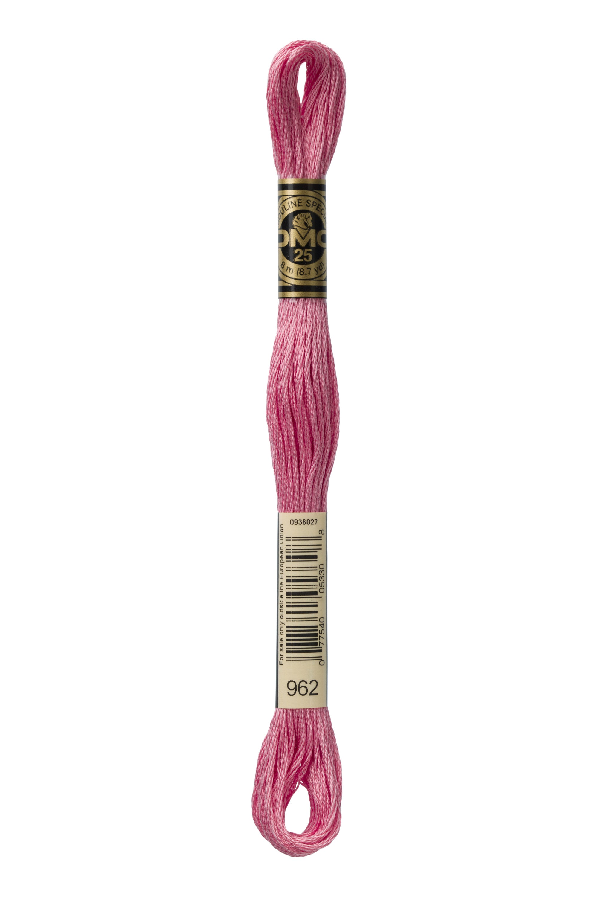DMC 962 Cotton Embroidery Floss - 100% Mercerized Cotton Thread for Cross Stitch, Needlepoint & Hand Embroidery - Perfect for DIY Crafts, Scrapbooking & Home Decor Projects