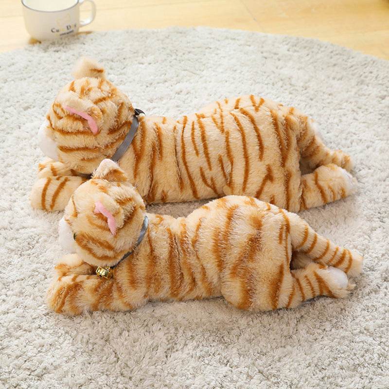 Realistic Stuffed Animal Cat Plush Toy - Soft & Cuddly Lifelike Feline Friend for Kids & Adults | Perfect Gift for Cat Lovers, Home Decor, Nursery Accent, and Comfort Companion