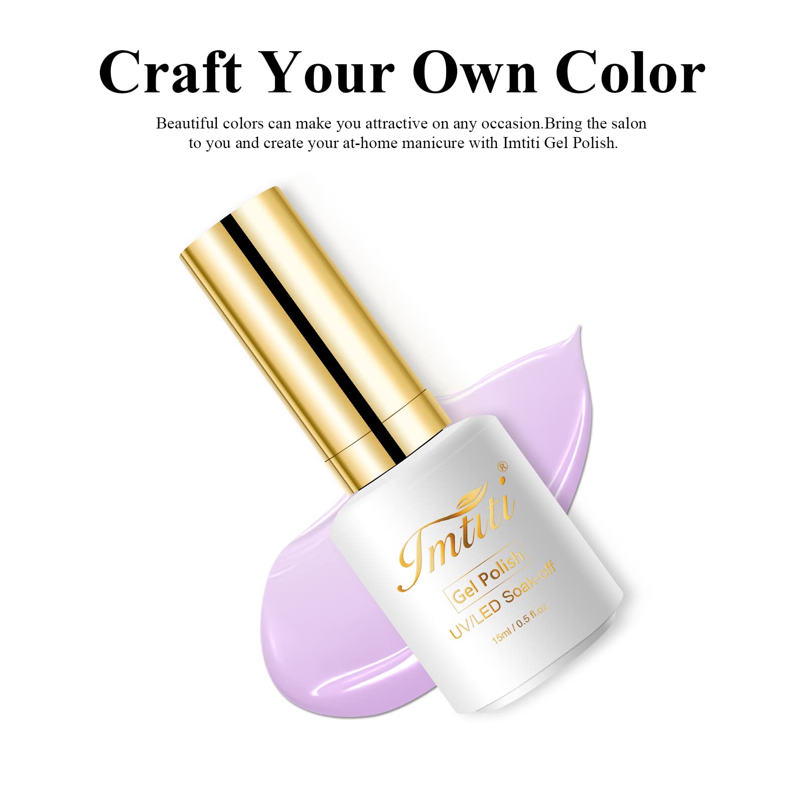 **Imtiti Jelly Gel Polish - 0.5 Fl Oz Lavender Purple Soak Off LED/UV Nail Polish - Long-Lasting Manicure & Nail Art Kit for Salon & Home Use**    *(场景: Perfect for DIY nail art, salon professionals, and at-home manicures with long-lasting, vibrant color.)*