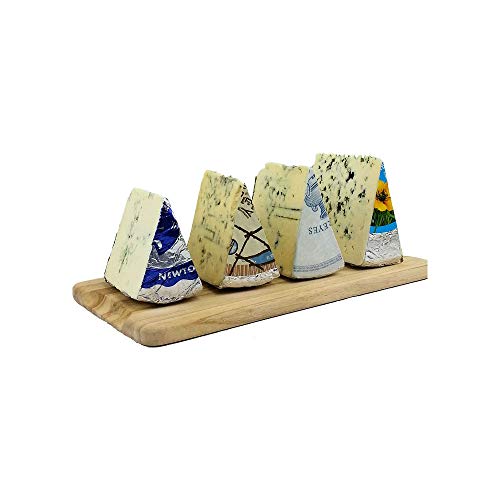 Premium American Blue Cheese Board Set - Handcrafted Cheese Serving Platter with Knives for Gourmet Charcuterie, Dinner Parties & Wine Tasting Events