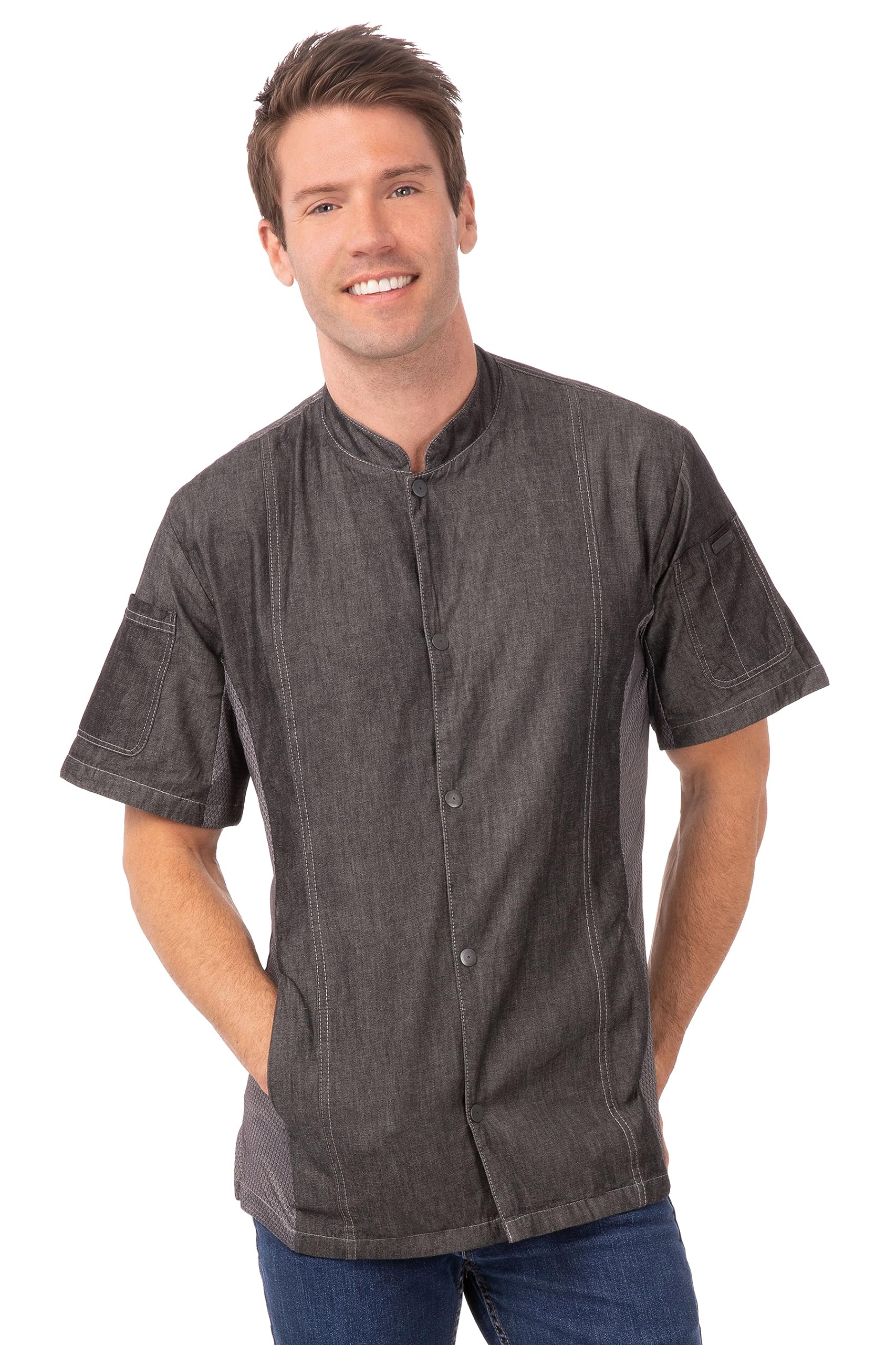 Chef Works Men's Tribeca Executive Chef Coat - Professional Kitchen Uniform for Cooking, Baking & Culinary Arts - Ideal for Chefs, Bakers & Culinary Students