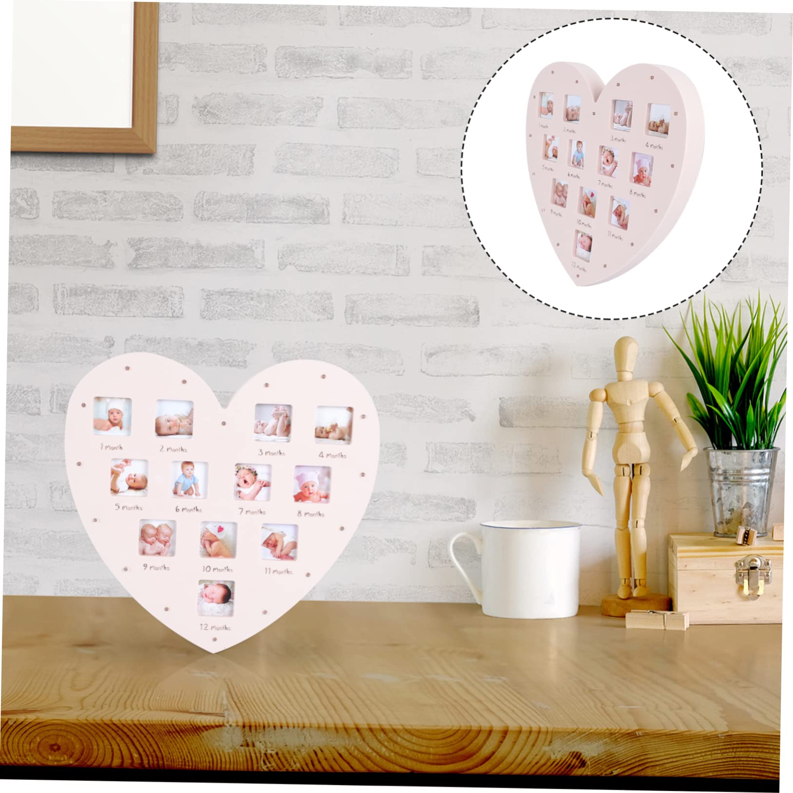 RORPOIR 1st Birthday Photo Frame - Baby Growth Memory Keepsake for Wall Display | Perfect for First Birthday Party Decorations & Nursery Room Wall Art