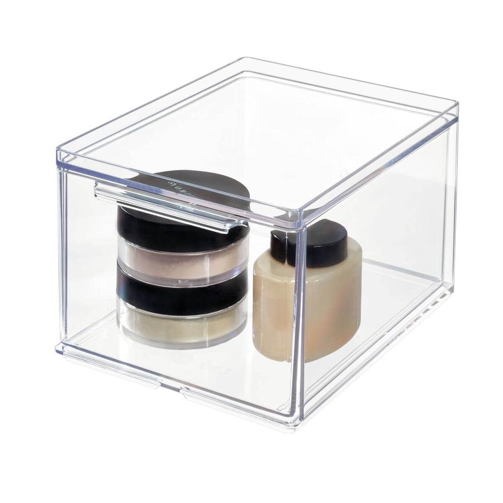 iDesign Deep Makeup Drawer Organizer - Small Cosmetic Storage for Vanity, Bathroom & Travel | The Home Edit Collection | Compact Beauty Organizer for Makeup Brushes, Lipsticks & Skincare Products