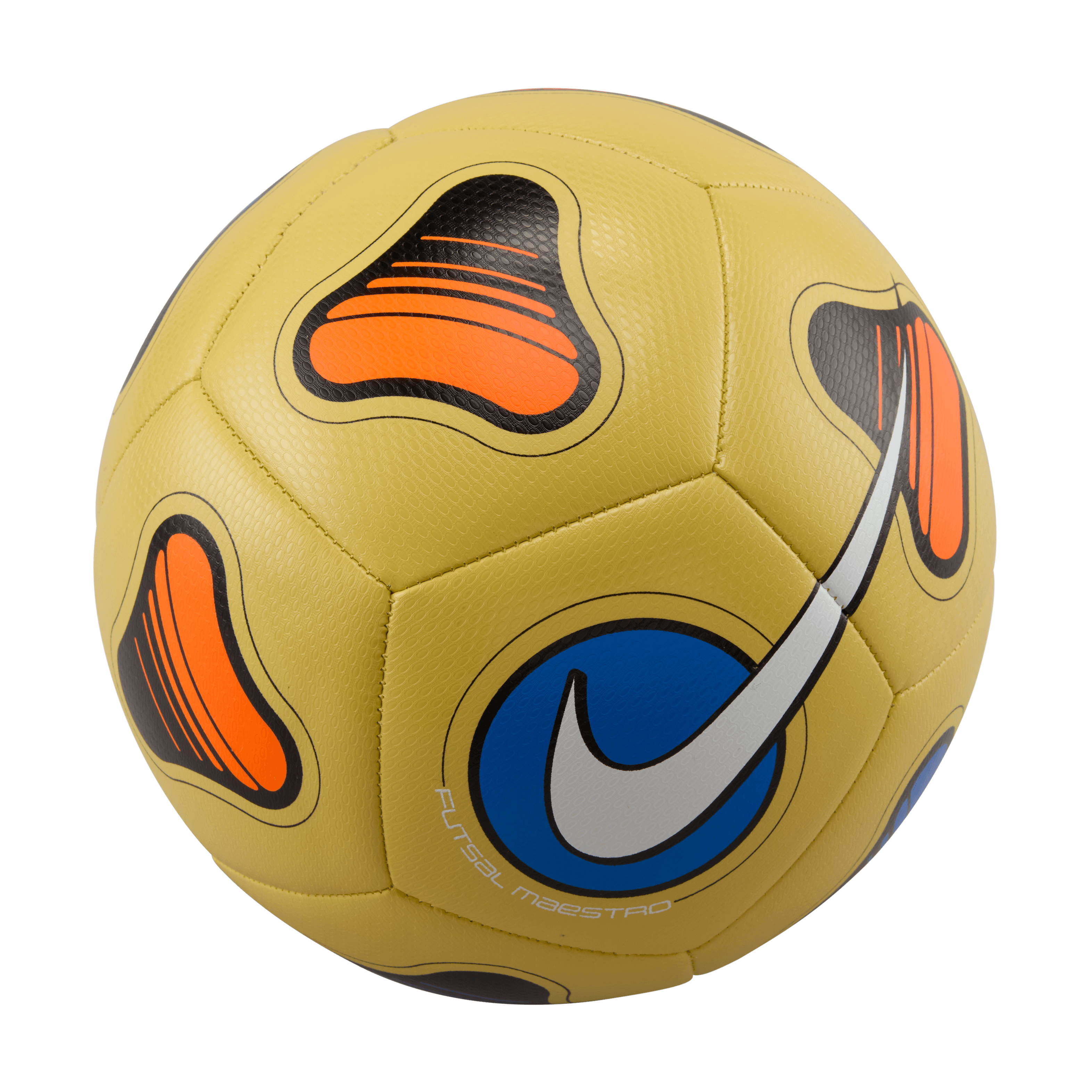 Nike Maestro Futsal Ball - Official Size 4 Indoor Soccer Ball (Gold/Blue/White) - Perfect for Futsal Training, Gym Sessions & Competitive Play