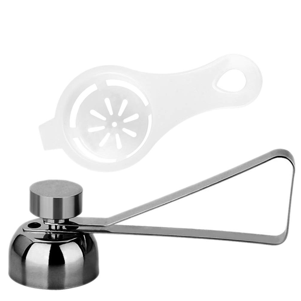 2pcs Egg Opener & Egg Shell Cutter - Kitchen Gadget for Separating Egg Whites & Yolks - Eggshell Topper Tool for Baking, Cooking, and Meal Prep - Perfect for Chefs, Bakers & Home Cooks