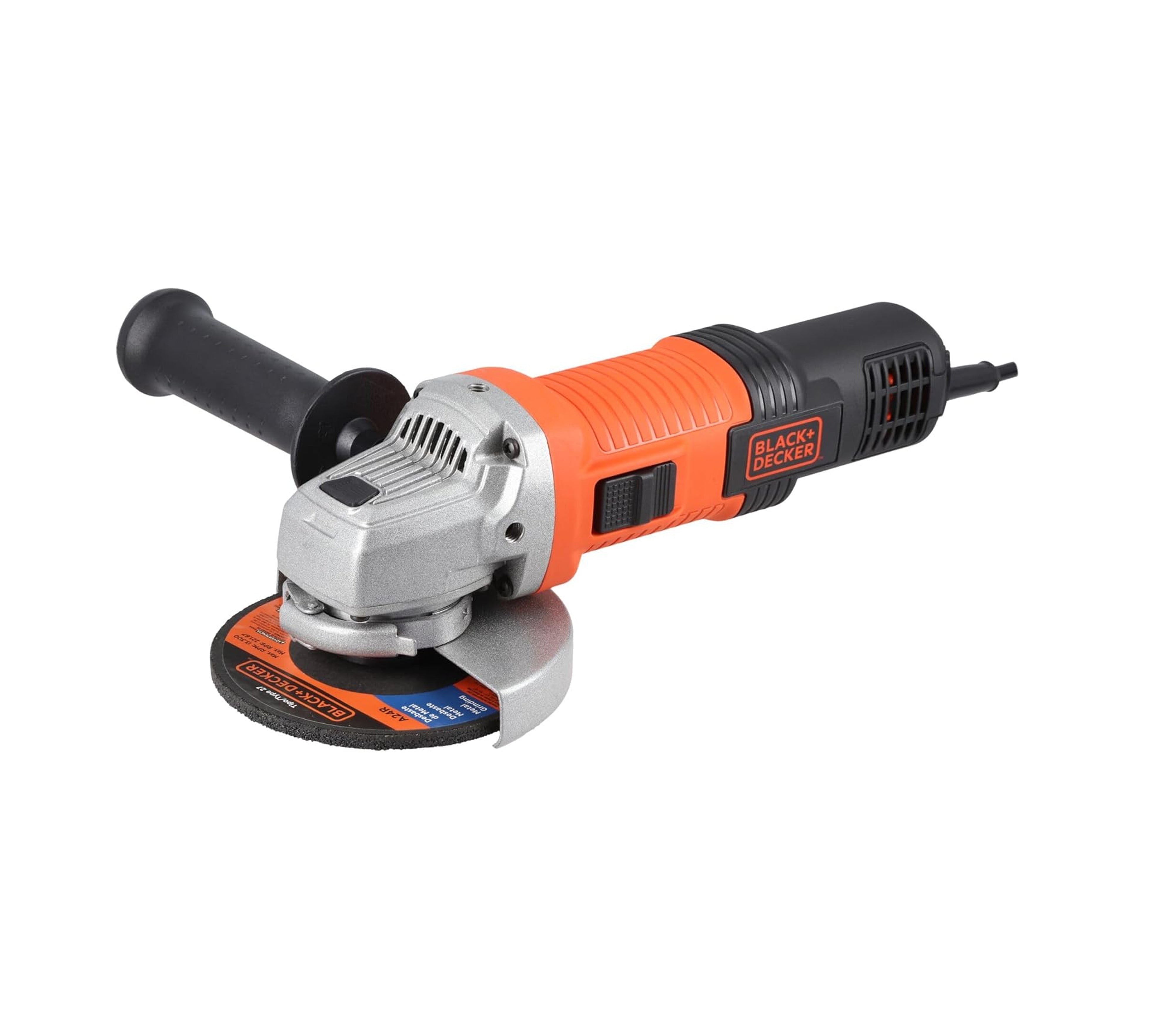 Black & Decker 920W 4-1/2 Inch Angle Grinder with 6 Cutting Discs - Perfect for Metal Cutting, Grinding & DIY Projects