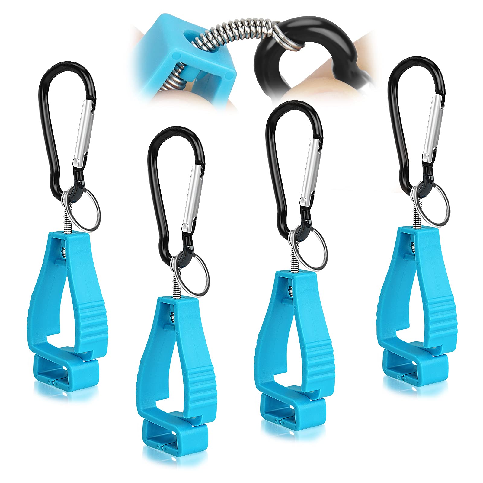 4-Pack Durable Glove Clips for Work & Construction - Heavy Duty Glove Holders for Safety, Gardening, DIY Projects & Outdoor Activities