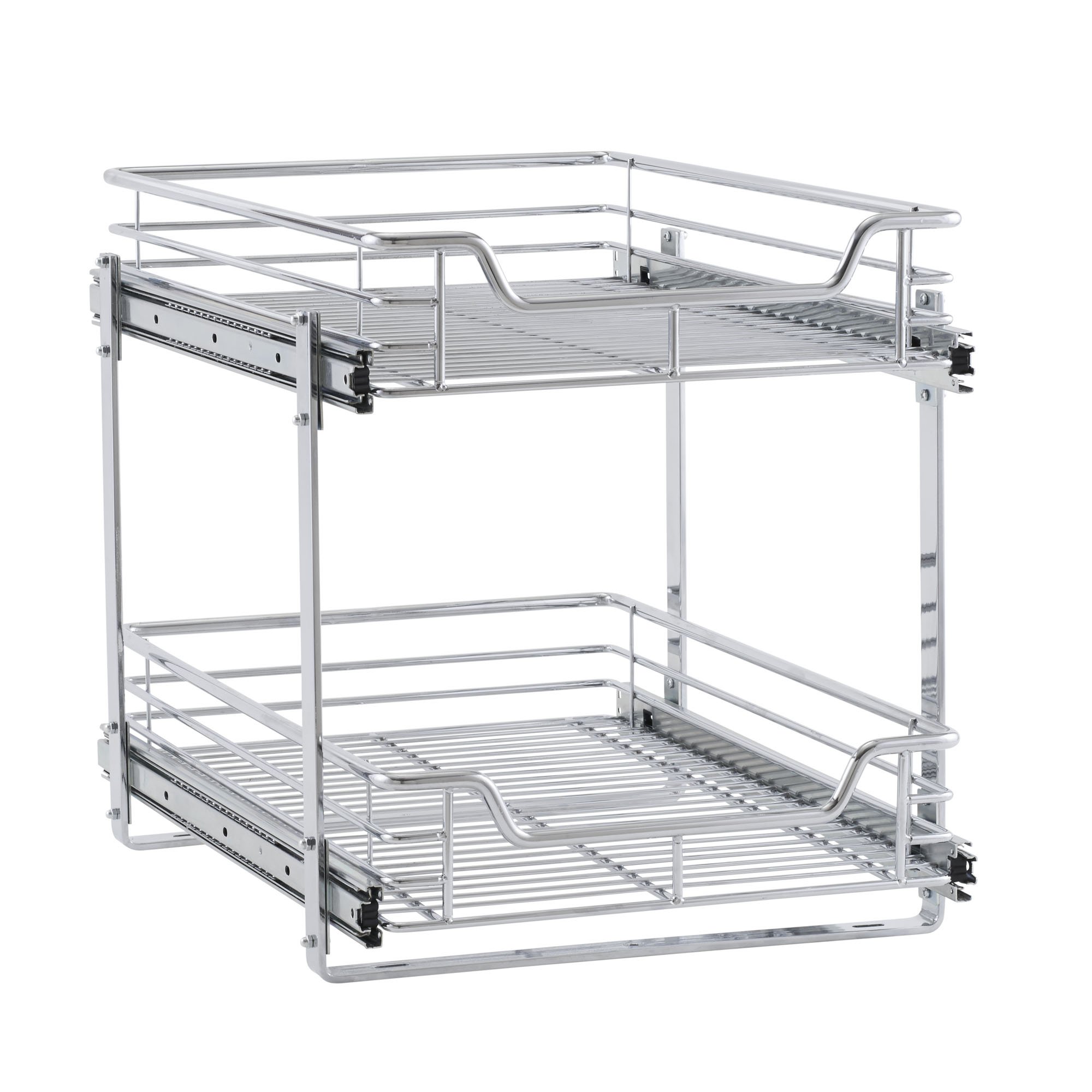 Dual-Tier Sliding Cabinet Organizer - 14.5