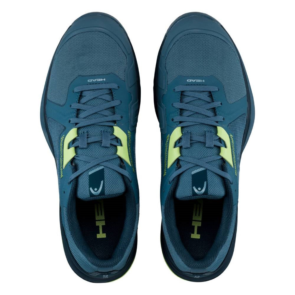 Head Sprint Team 3.5 Men's Tennis Shoes - Lightweight Performance Court Shoes for Men in Bluestone/Lime - Perfect for Competitive Tennis Matches & Casual Wear