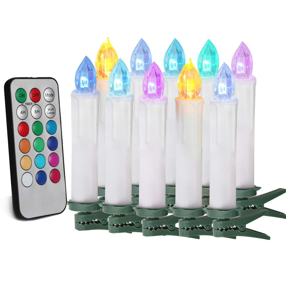 Flameless LED Taper Candles with Remote & Timer - 4