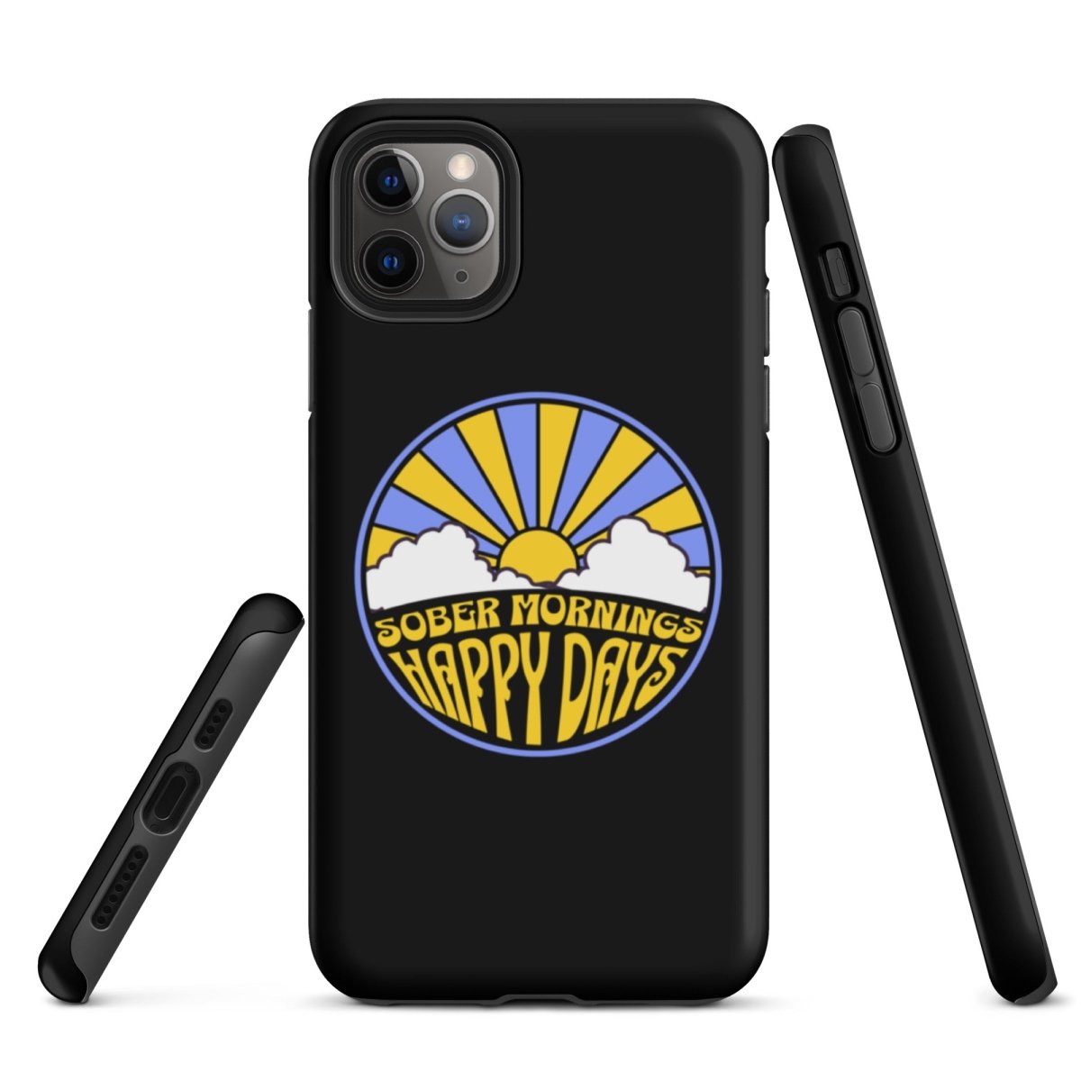 Tough iPhone® Case for Protection - Durable & Stylish for Sober Mornings & Happy Days | Perfect for Daily Use, Work & Outdoor Activities