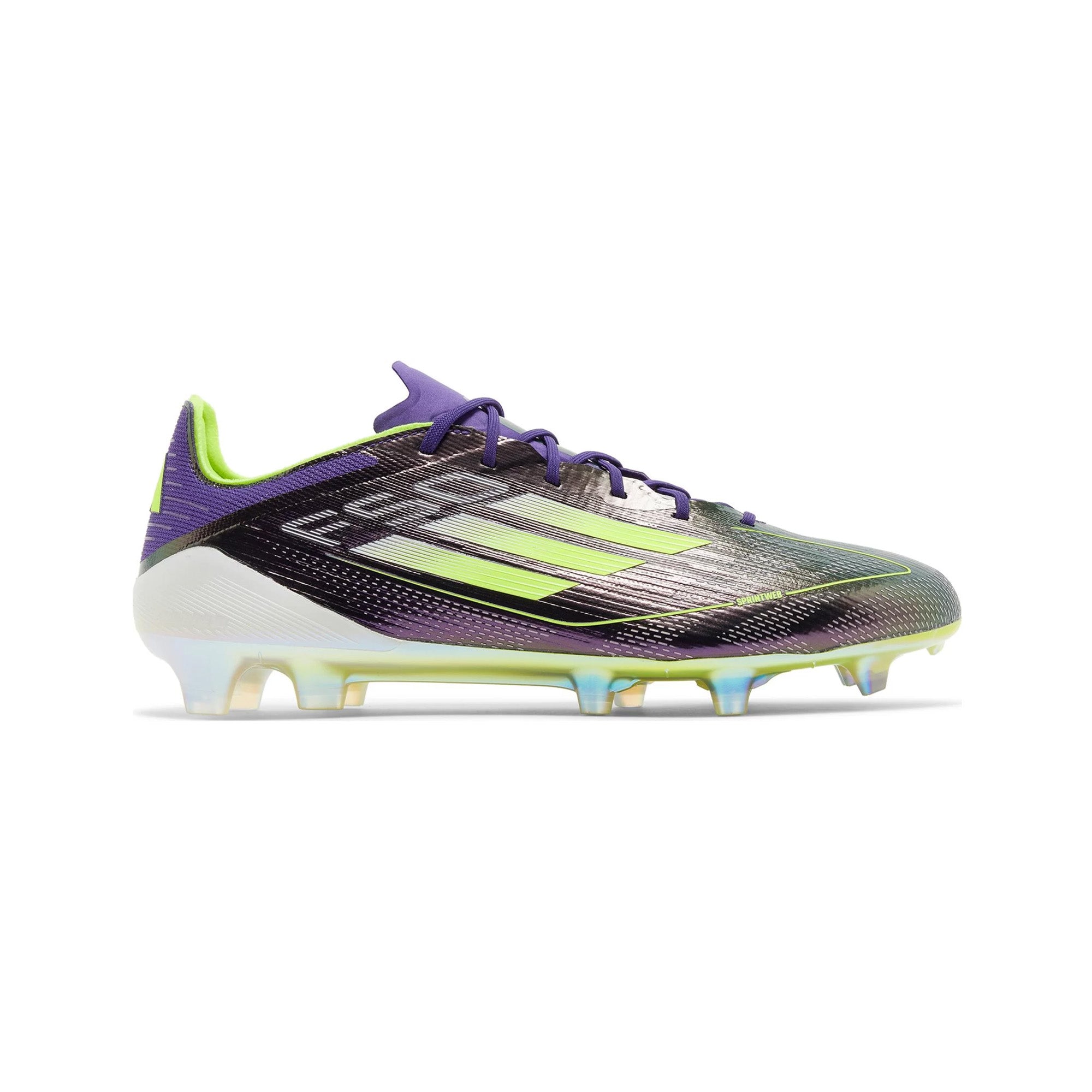 Adidas F50 Elite Fast Reborn FG Soccer Cleats - Purple Lucid Lemon (2024) | Lightweight Football Boots for Speed & Performance | Perfect for Turf Matches & Training Sessions