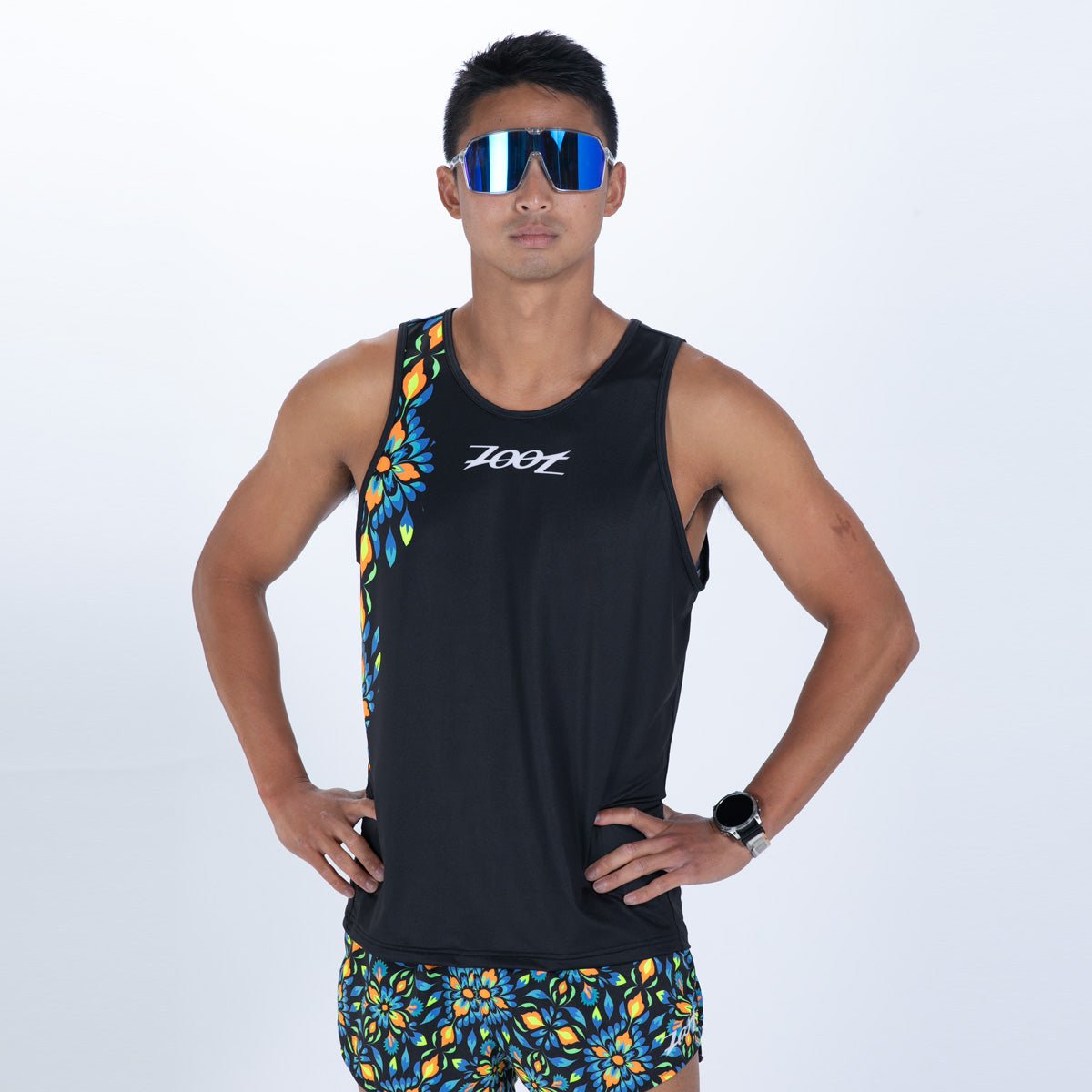 Men's Limited Edition Running Singlet - Kaleidoscope Print | Lightweight & Breathable for Marathon & Workout