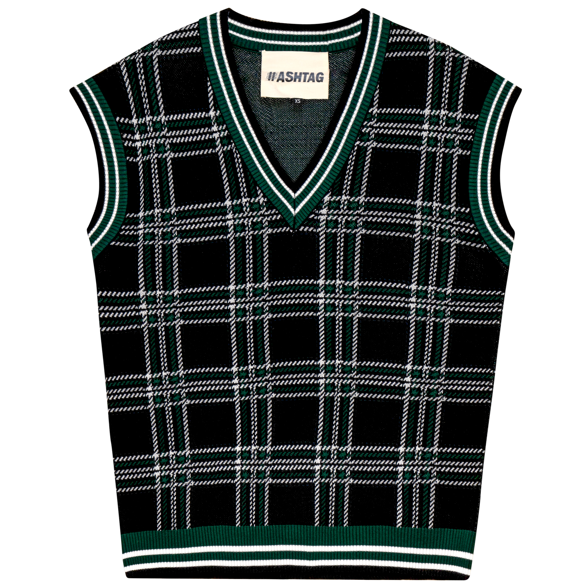 Stylish Plaid Knit Vest for Women & Men - Cozy Winter Layering Piece for Office, Outdoors & Casual Wear