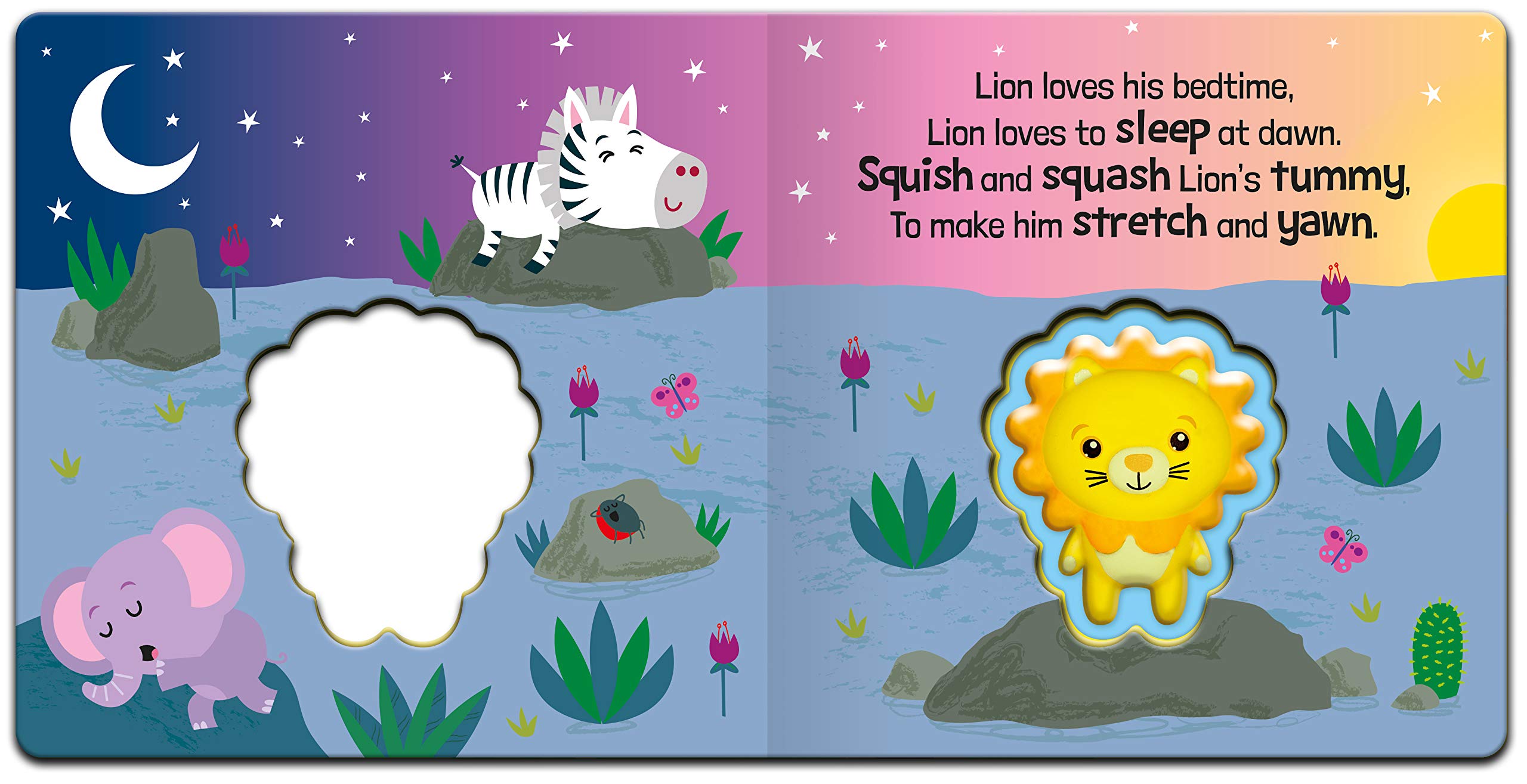 Squishy Squashy Lion - Soft Sensory Book for Babies & Toddlers - Interactive Touch and Feel Animal Storybook - Perfect for Early Learning, Bedtime Reading, and Sensory Play