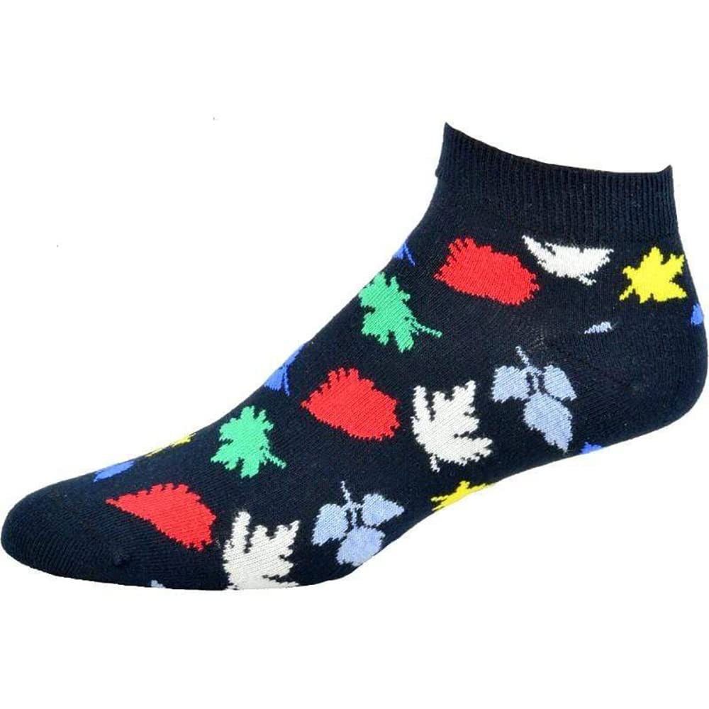 Men's Casual Dress Socks with Leaf Pattern - Soft Cotton Ankle Socks for Work & Daily Wear - 1 Pair Pack - Breathable, Colorful & Stylish - Perfect for Office, Business & Casual Outfits