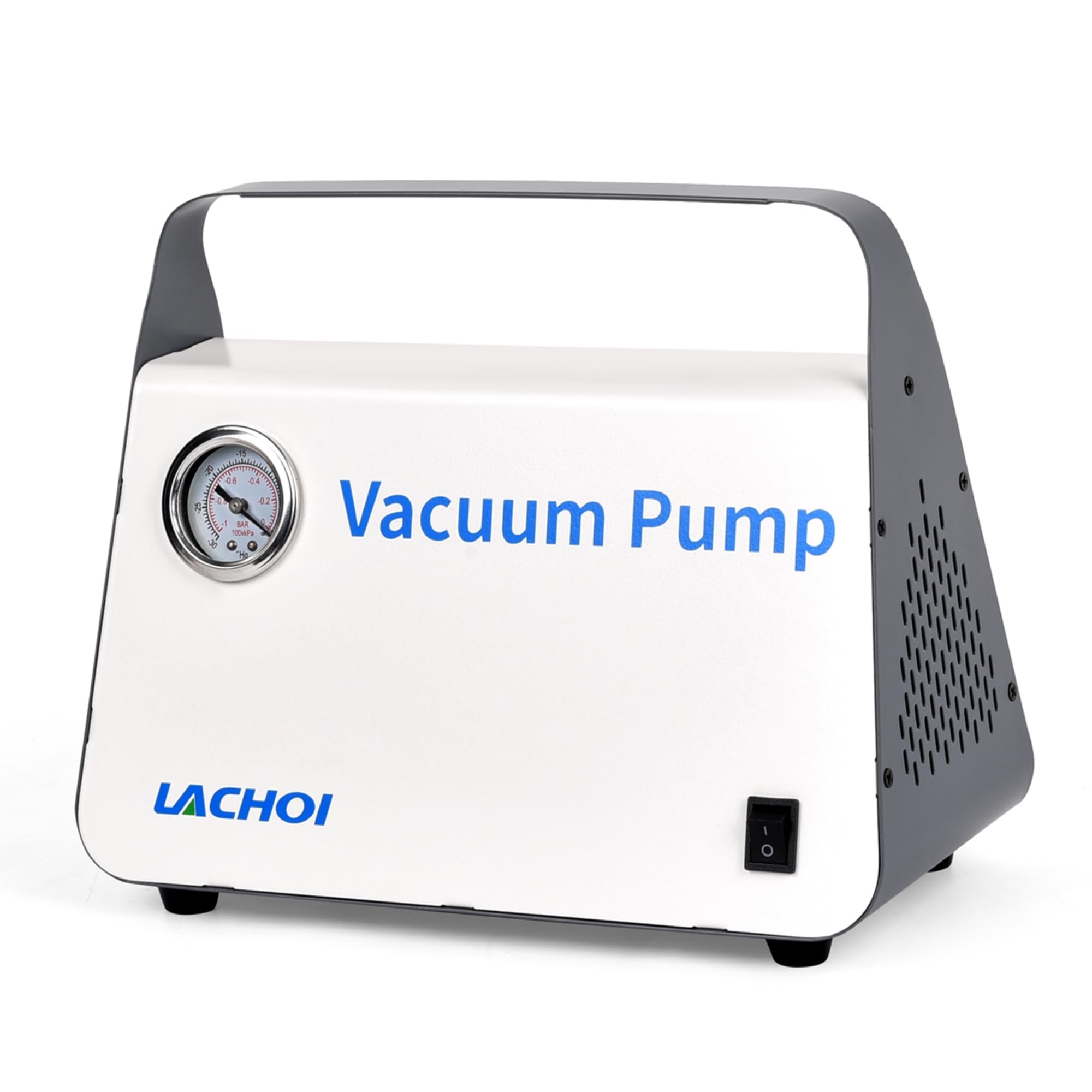 Portable Oilless Diaphragm Lab Vacuum Pump - 15L/min Flow Rate, Positive & Negative Pressure for Laboratory Use with Rubber Tube (Filtering Flask Not Included) | Ideal for Filtration, Distillation & Chemical Experiments