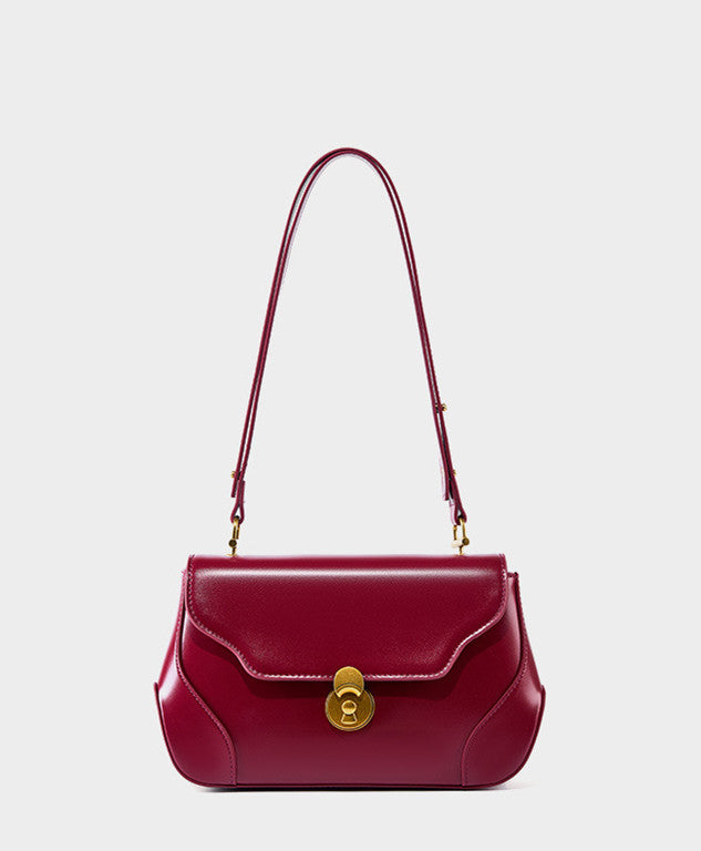 Stylish Small Leather Shoulder Bag for Women - Genuine Leather Crossbody Purse with Adjustable Strap - Perfect for Daily Use, Travel, and Work Commute
