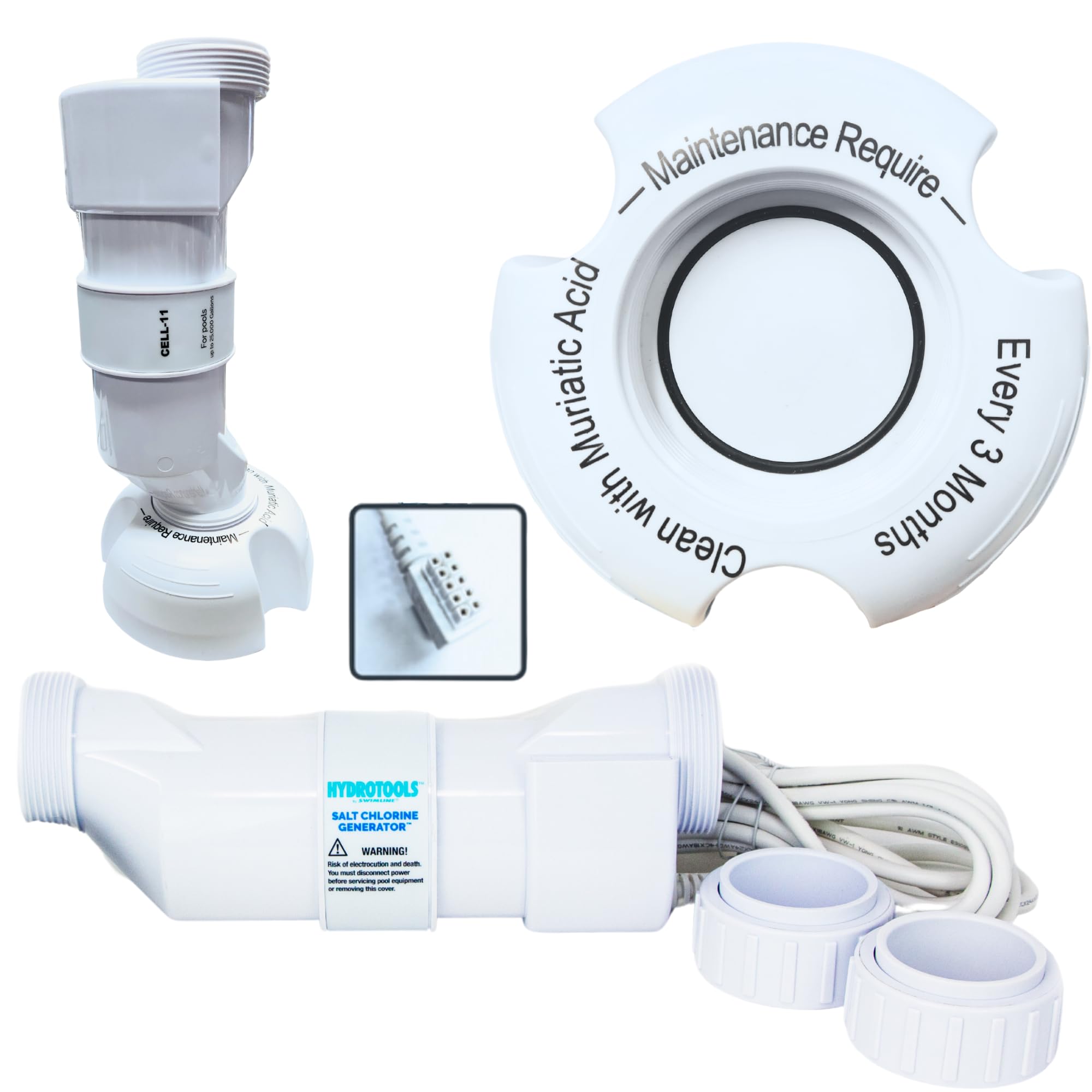 **SWIMLINE HYDROTOOLS Pool Salt Replacement Cell for Water Chlorinator Systems – Compatible with Hayward, 13 Titanium Plates, Easy Install for Pools Up to 25,000 Gallons (Above & Inground) | Perfect for Crystal Clear Pool Water Maintenance**