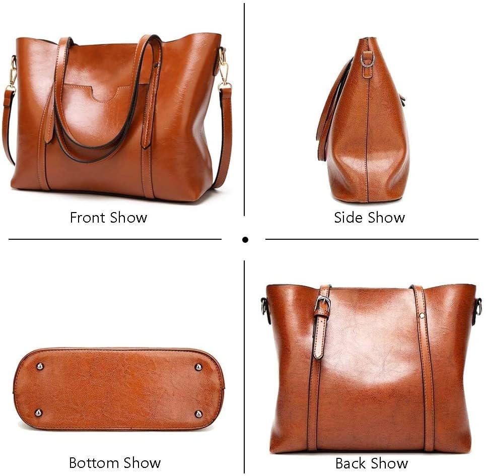 Women's Large Tote Shoulder Bag with Wallet - Work & Travel Purse