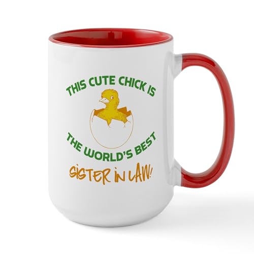 White/Red Inside - Cute Sister In Law Large Mug
