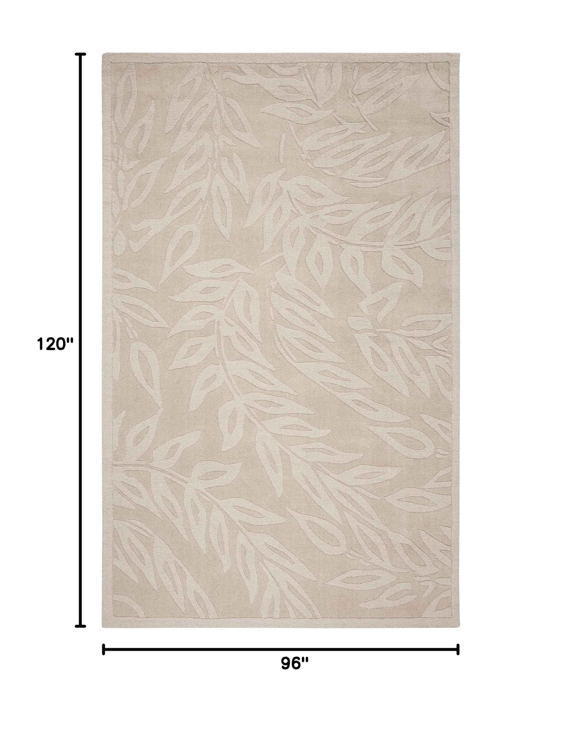 MARTHA STEWART x SAFAVIEH 8' x 10' Handmade Wool Area Rug - Buckwheat Flour MSR4621A - Perfect for Living Room, Bedroom & Home Decor