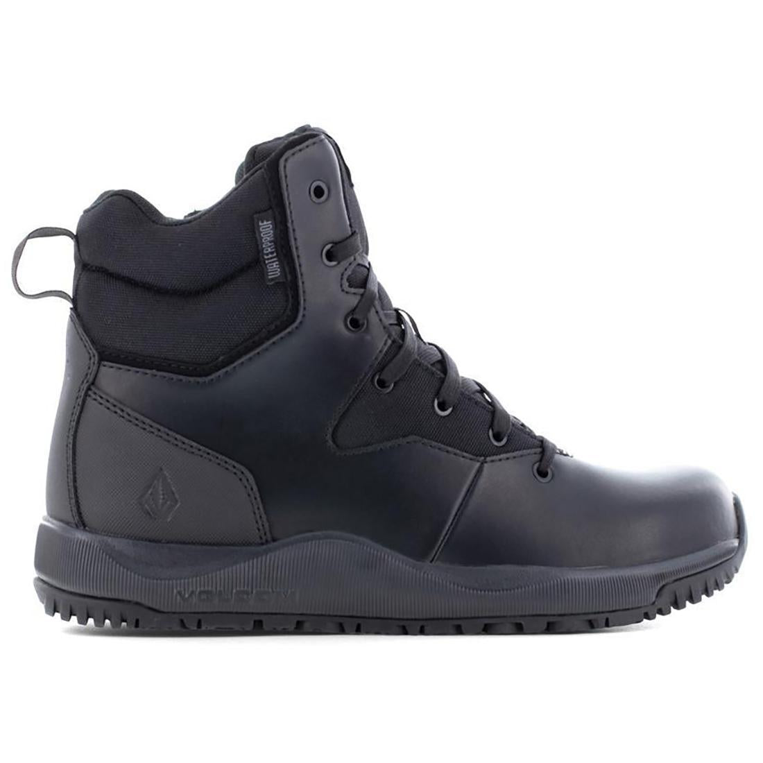 Men's Tactical 6 Inch Soft Toe Waterproof Work Boots - Black - Lightweight & Durable for Outdoor Hiking, Construction & Security Work