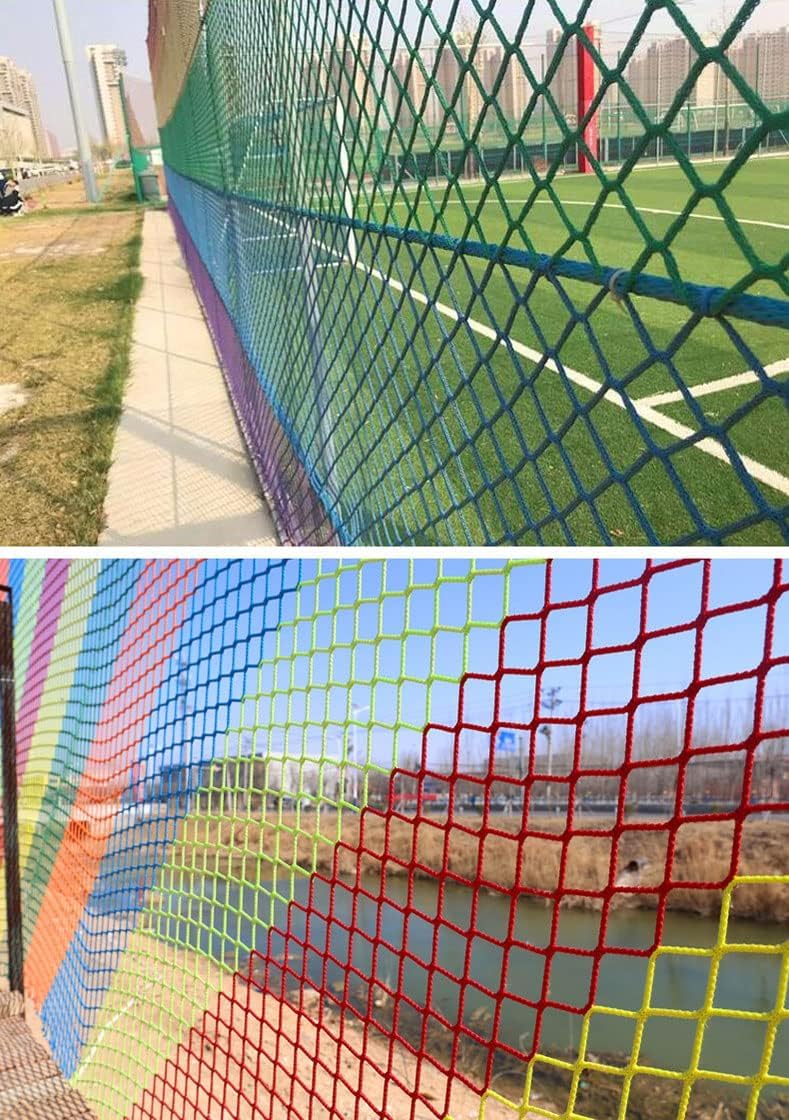 KACQIHTU Kids Safety Net - Heavy Duty Rope Netting for Stair, Balcony, Playground & Patio Fence | Child & Pet Protection Anti-Fall Barrier | Durable Multicolor Mesh (Great for Home, Daycare & Outdoor Play Areas)
