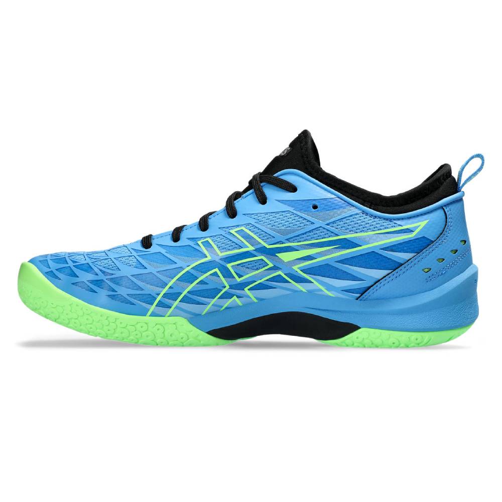 ASICS Blast FF 3 Men's Volleyball Shoes - Lightweight Indoor Court Sneakers for Badminton & Pickleball (Waterscape/Lime Burst) - Perfect for Gym Training & Competitive Sports