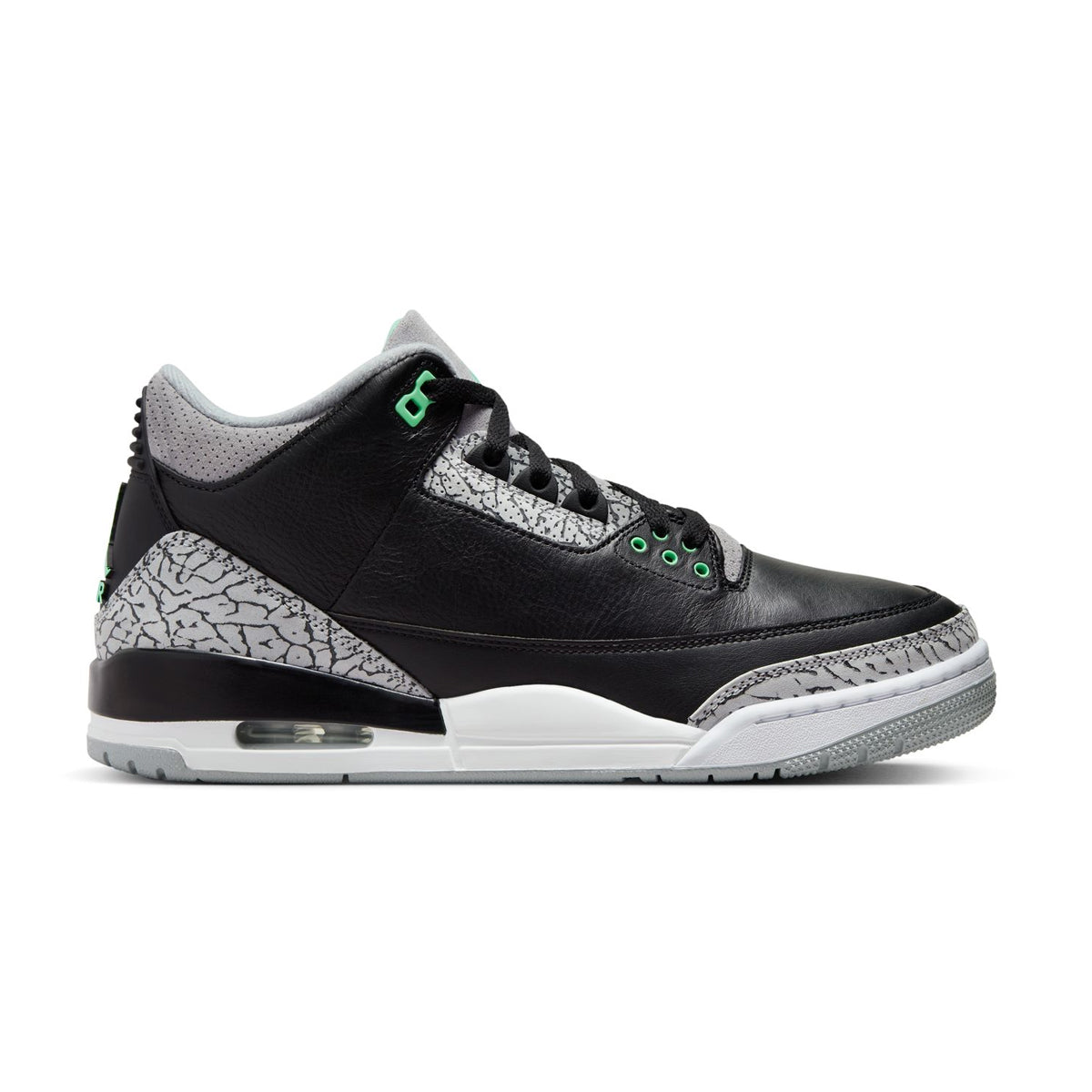 Air Jordan 3 Retro 'Green Glow' Men's Basketball Shoes - Stylish Sneakers for Casual Wear & Street Fashion | Perfect for Sports, Gym & Everyday Outfits