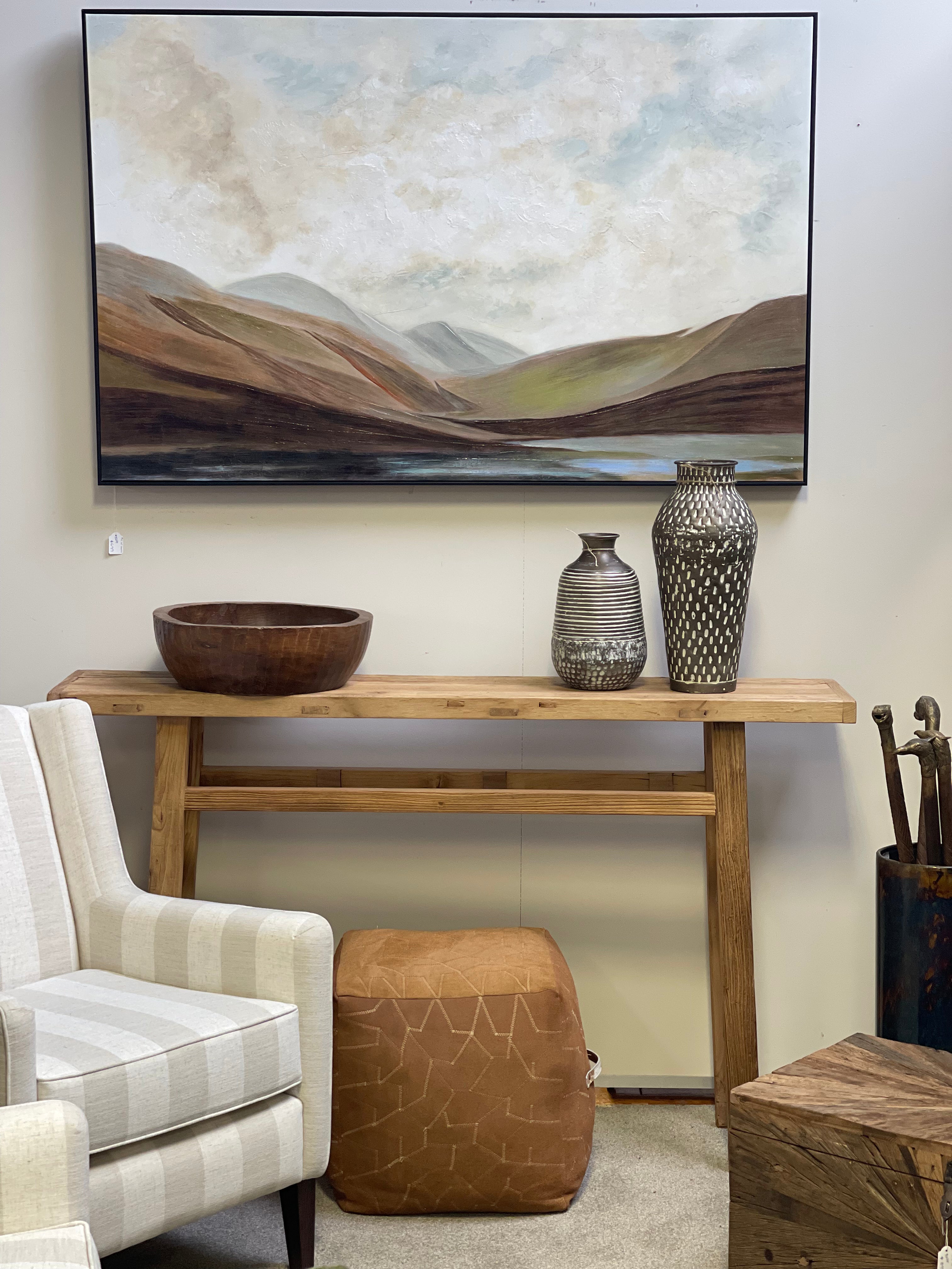 Neutral Fields Textured Art Print on Canvas - Modern Abstract Wall Decor for Living Room, Bedroom & Office - Perfect for Home & Office Décor