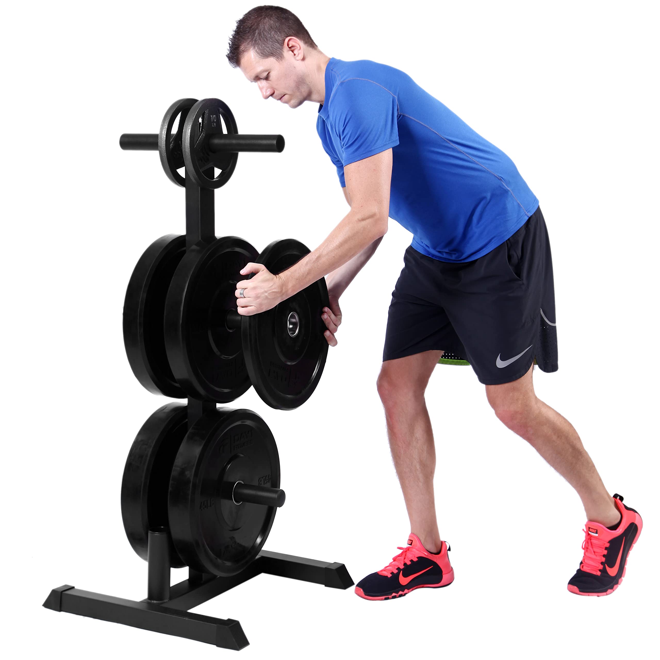 JFIT Heavy Duty Weight Rack & 2 Olympic Bar Holder for 2